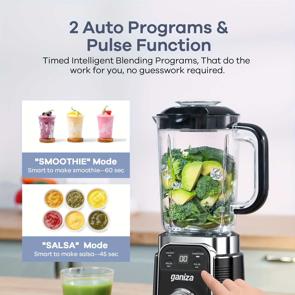 Smoothie Crusher 12 Piece Milkshake And Smoothie Blender 43 Ounce Large Blending Cup And 2 24 Ounce Portable Blending Cups Kitchen Personal Smoothie Maker With Automatic Smart Technology And Speed Controls