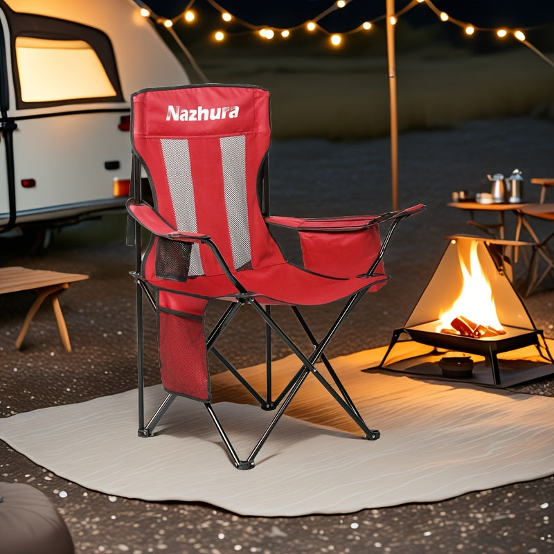 2/4pcs Folding Chair, Camping Chair with a Weight Capacity of 450Lbs, Breathable Mesh Design, Foldable for Easy Carrying. Get Once to Meet The Needs of The Whole Family. Suitable for Camping Trips And Courtyard Use.