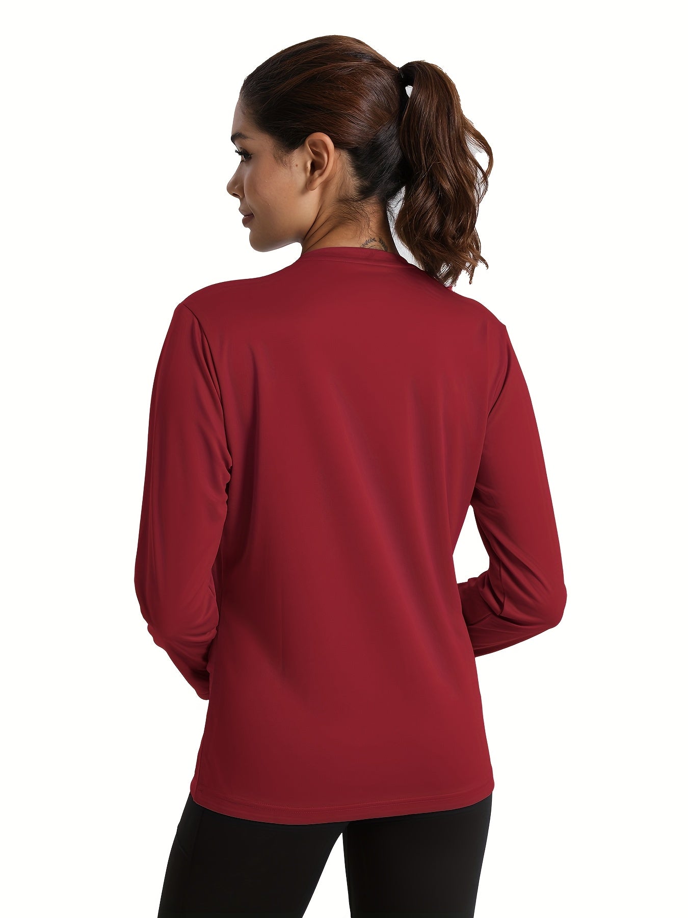 Multi-colour Yoga T-shirt OYGSieg Ladies Long Sleeve Top