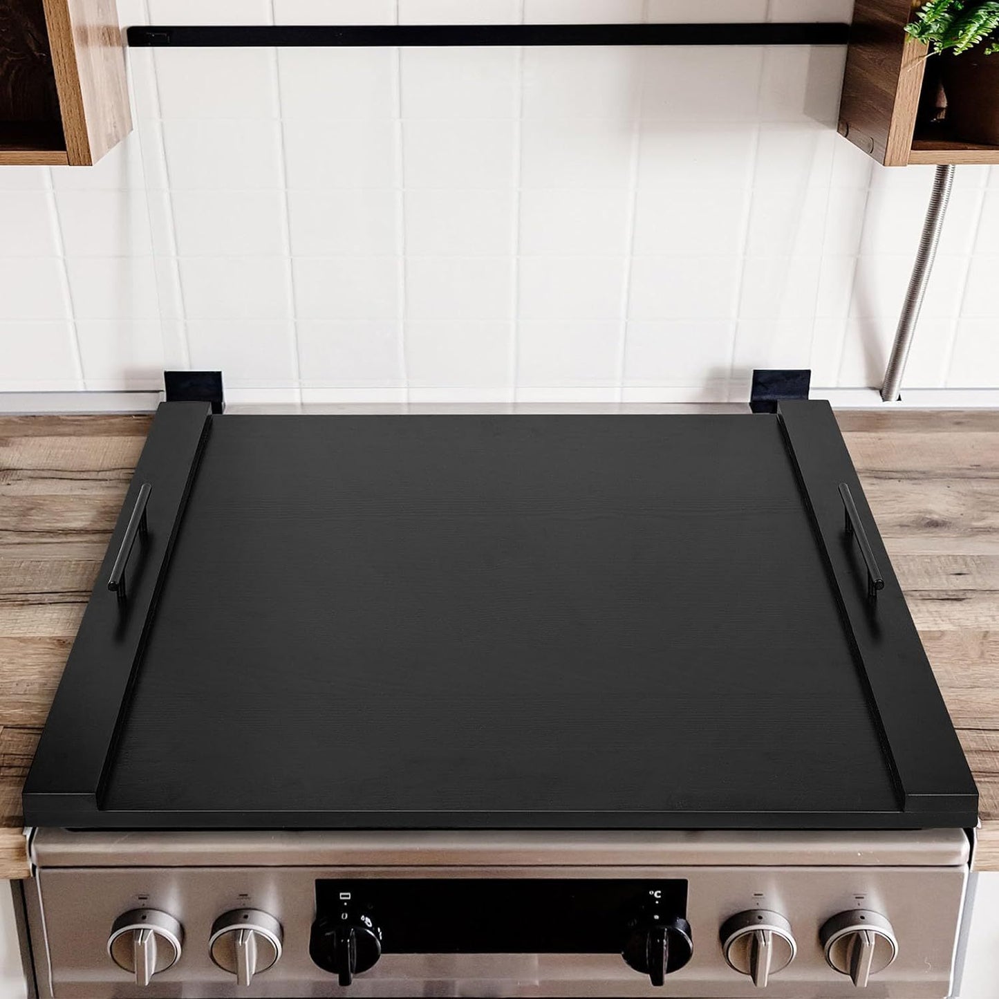 All In One Kitchen Tool Stove Cover Cutting Board Sink Cover Serving Tray Wood Stovetop Protector