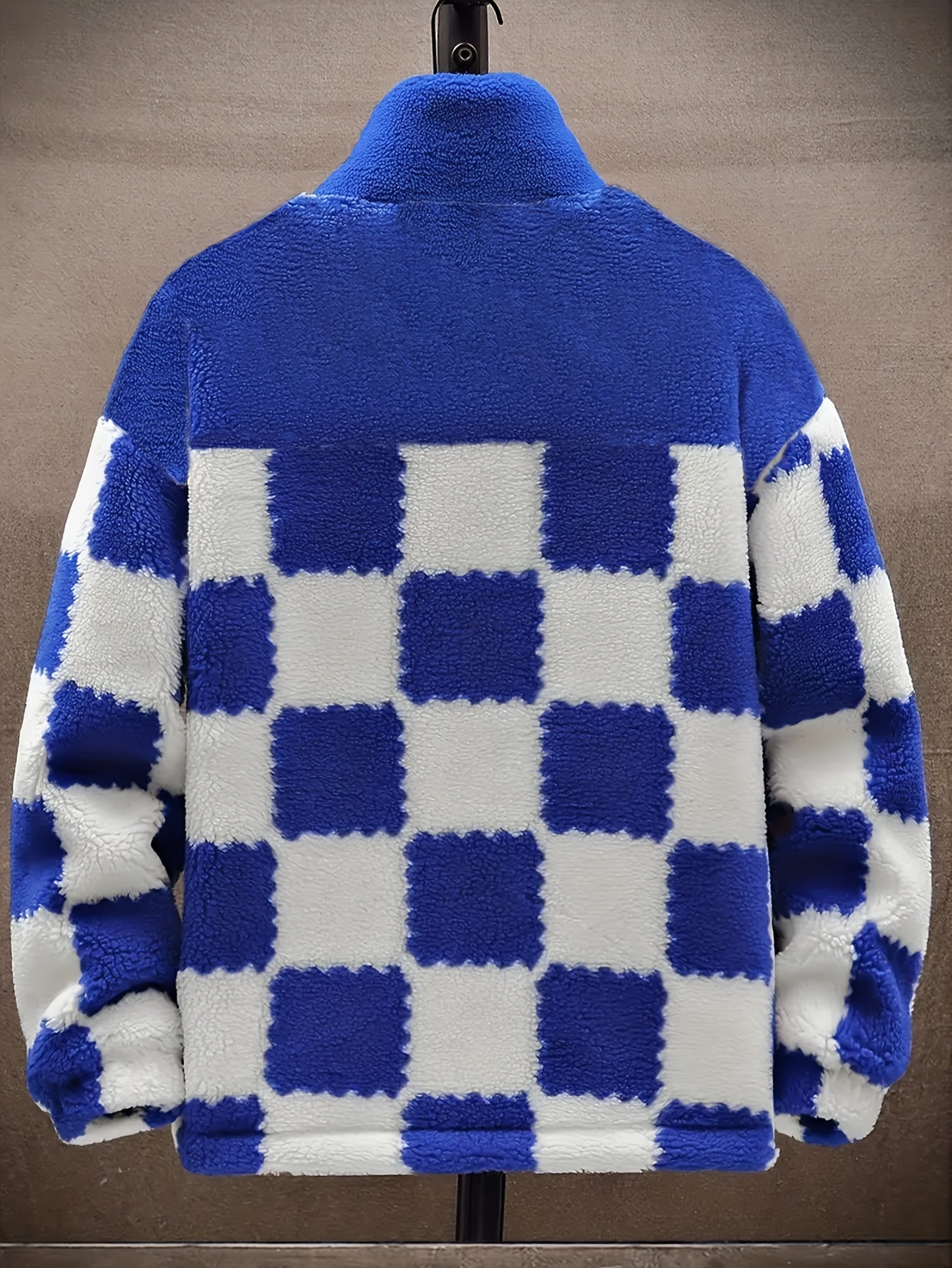 Women'S Plus Size Casual Plaid Print Faux Fur Coat Zip Up Shaggy Warm Winter Jackets With Pockets - For Women - Faux Fur & Fleece Lining - Perfect For Cold Weather & Winter - Ideal Gift For Women