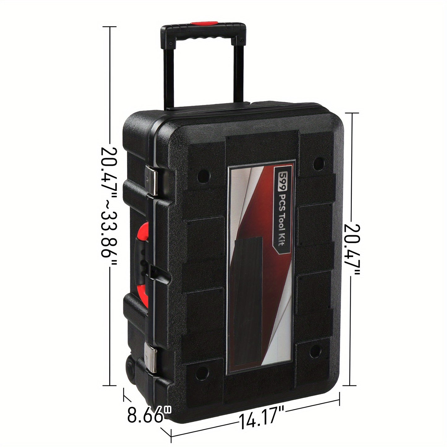 599pcs Home Tool Set Kit, Auto Repair Tool Kit with Rolling Tool Box, Mechanic Tool Sets with Power Drill