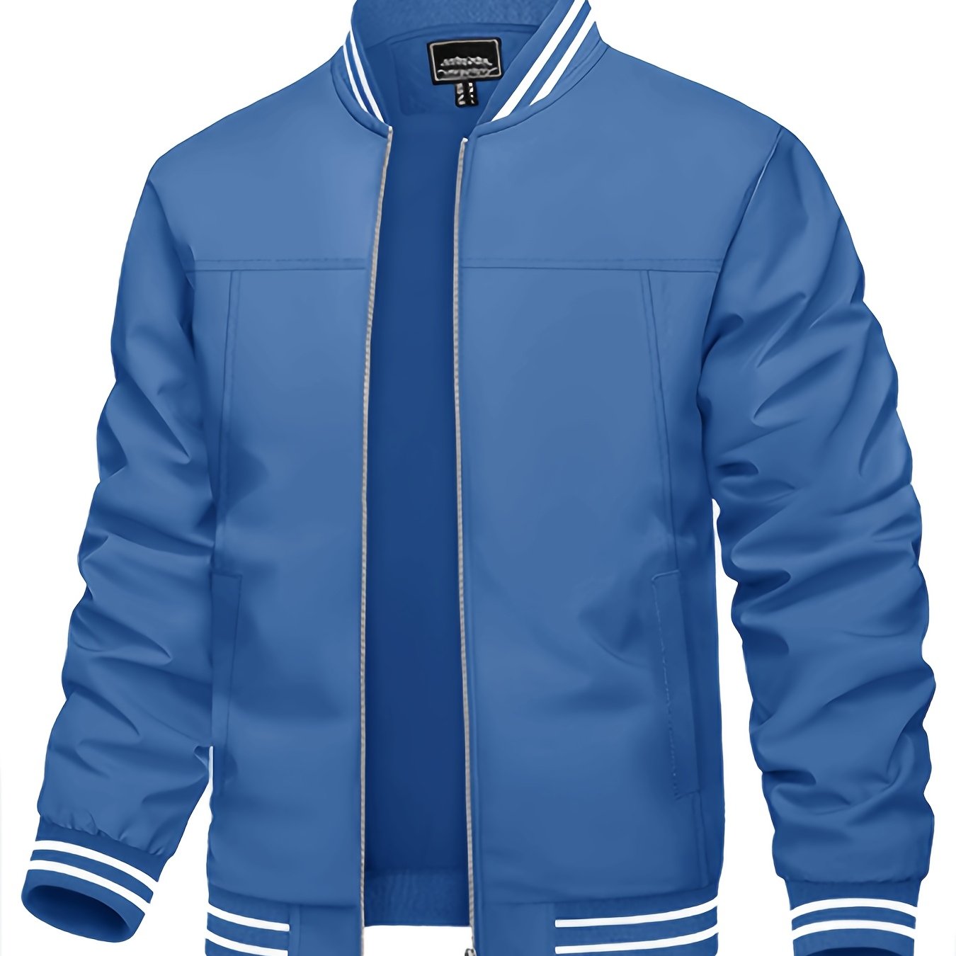 Lightweight Breathable Bomber Jacket for Men Casual Windbreaker with Full Zip Closure Multiple Pockets Ideal for Business Golf Hiking and Casual Attire
