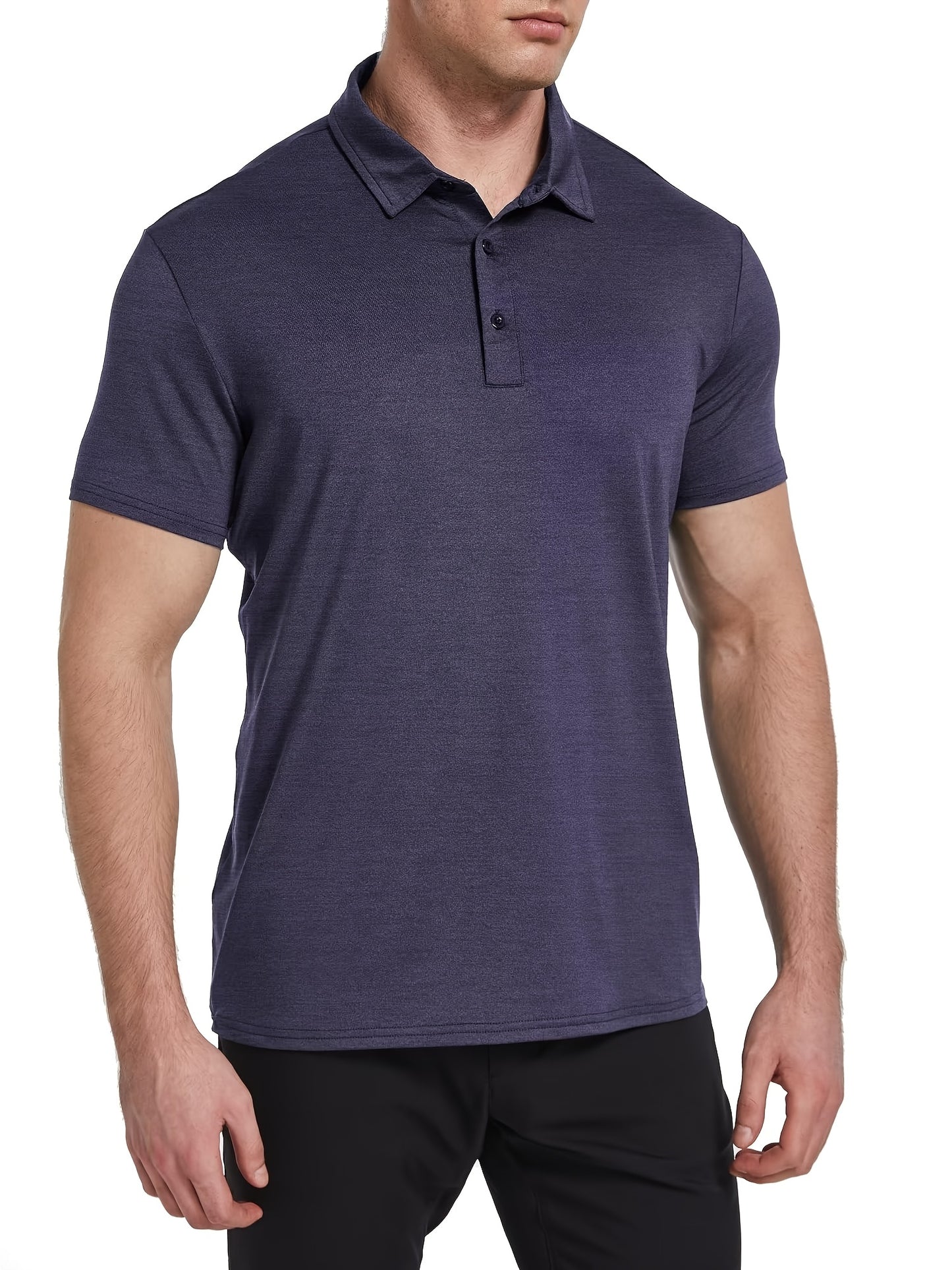 HOPLYNN 6 Pack Men's Performance Polo Shirts Moisture Wicking Short Sleeve Golf Athletic Casual Collared T Shirt