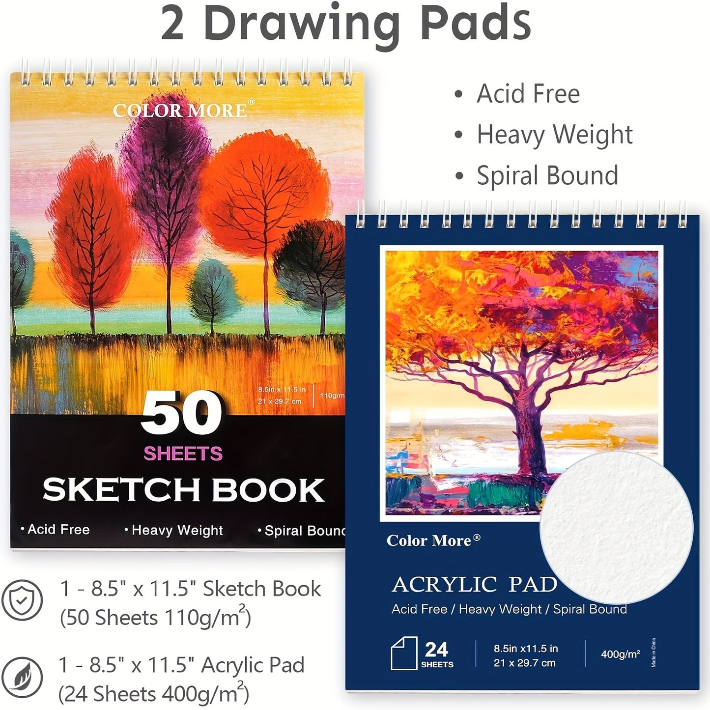 175pcs Deluxe Art Set With 2 Drawing Pads, Crayons, Acrylic Paints, Colored Pencils Set In Wooden Case, Professional Art Kit For Adults, Artist And Teen, Paint Supplies, Gift, Father'S Day Gift