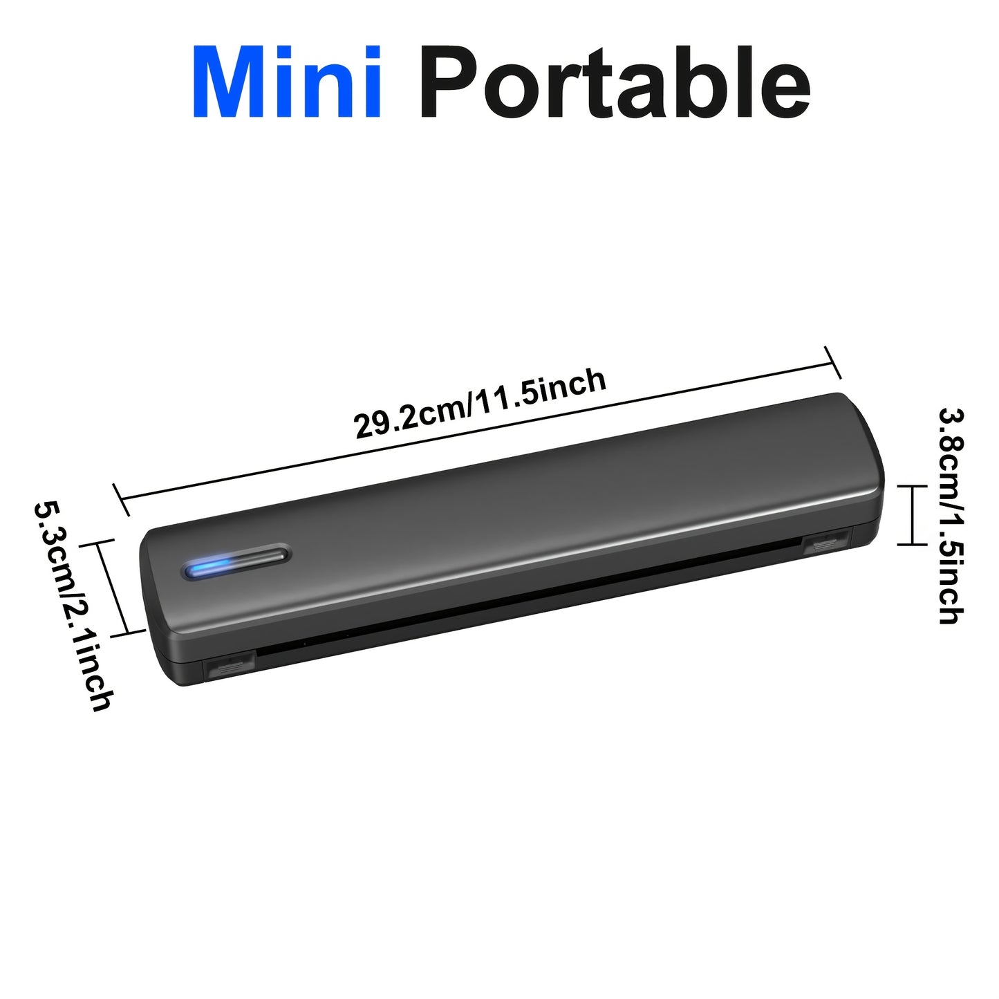 A4 Inkless Printer - Portable Thermal Printer for Wireless Mobile Travel, Supports Letter Mini Printing, Compatible with Mobile Phones And Laptops, Suitable Folding Paper/rolling/tattoo Paper