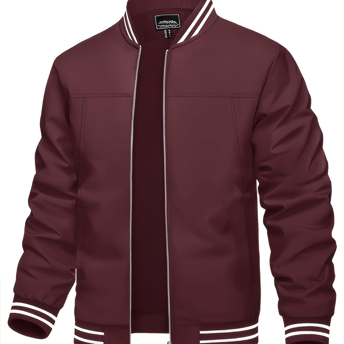 Lightweight Breathable Bomber Jacket for Men Casual Windbreaker with Full Zip Closure Multiple Pockets Ideal for Business Golf Hiking and Casual Attire