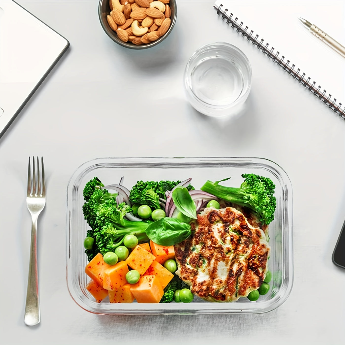 Airtight Glass Meal Prep Containers Set - 15 Pieces Food Storage