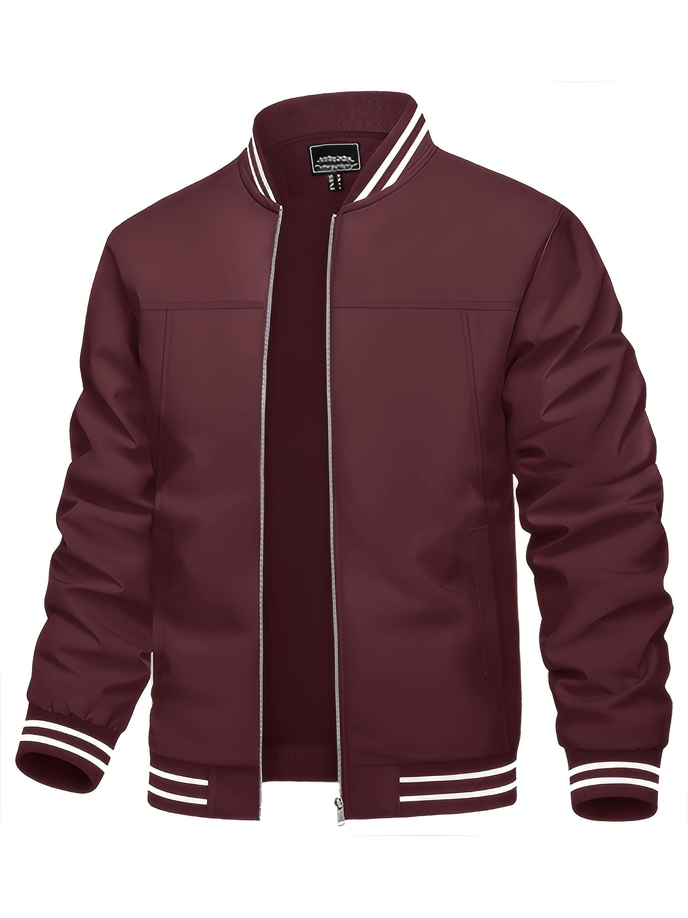 Lightweight Breathable Bomber Jacket for Men Casual Windbreaker with Full Zip Closure Multiple Pockets Ideal for Business Golf Hiking and Casual Attire