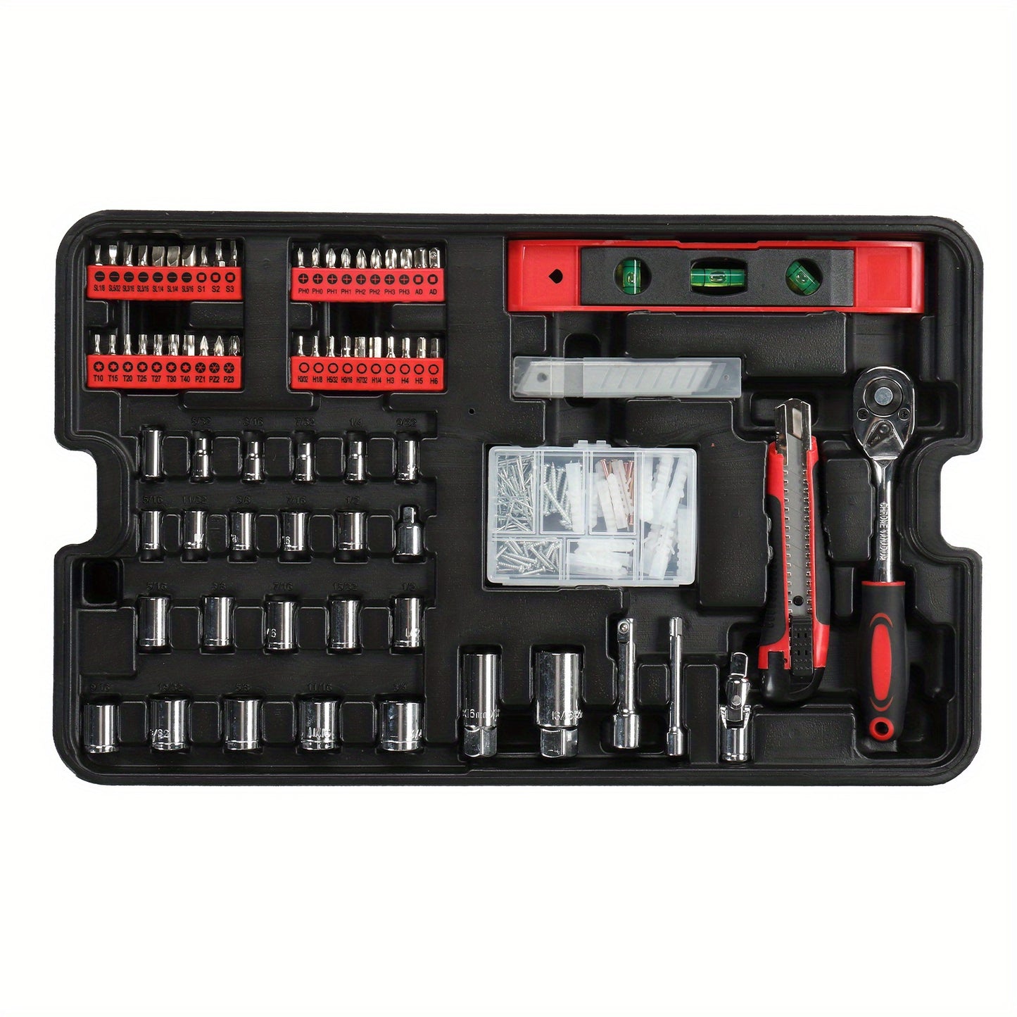 599pcs Home Tool Set Kit, Auto Repair Tool Kit with Rolling Tool Box, Mechanic Tool Sets with Power Drill