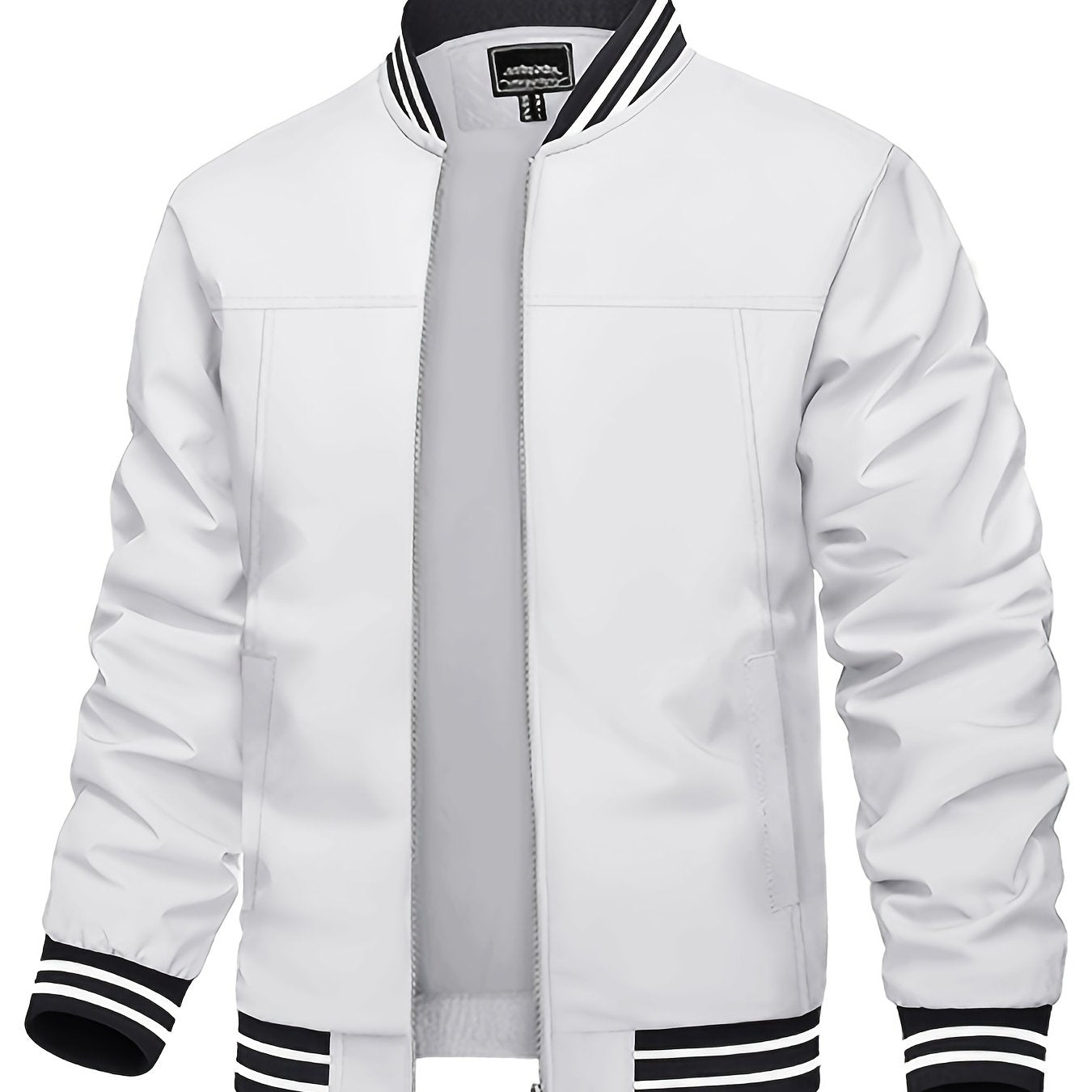 Lightweight Breathable Bomber Jacket for Men Casual Windbreaker with Full Zip Closure Multiple Pockets Ideal for Business Golf Hiking and Casual Attire