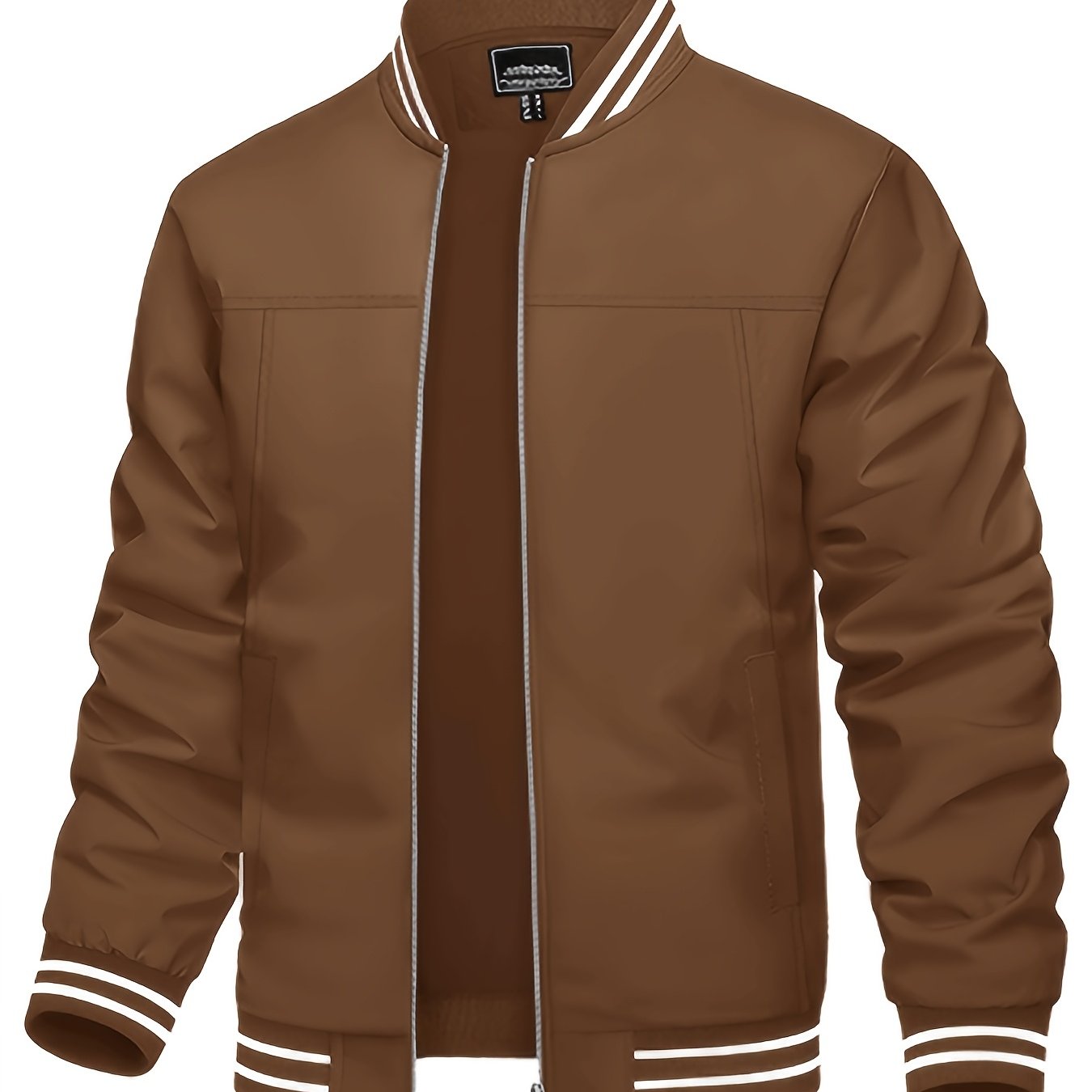 Lightweight Breathable Bomber Jacket for Men Casual Windbreaker with Full Zip Closure Multiple Pockets Ideal for Business Golf Hiking and Casual Attire