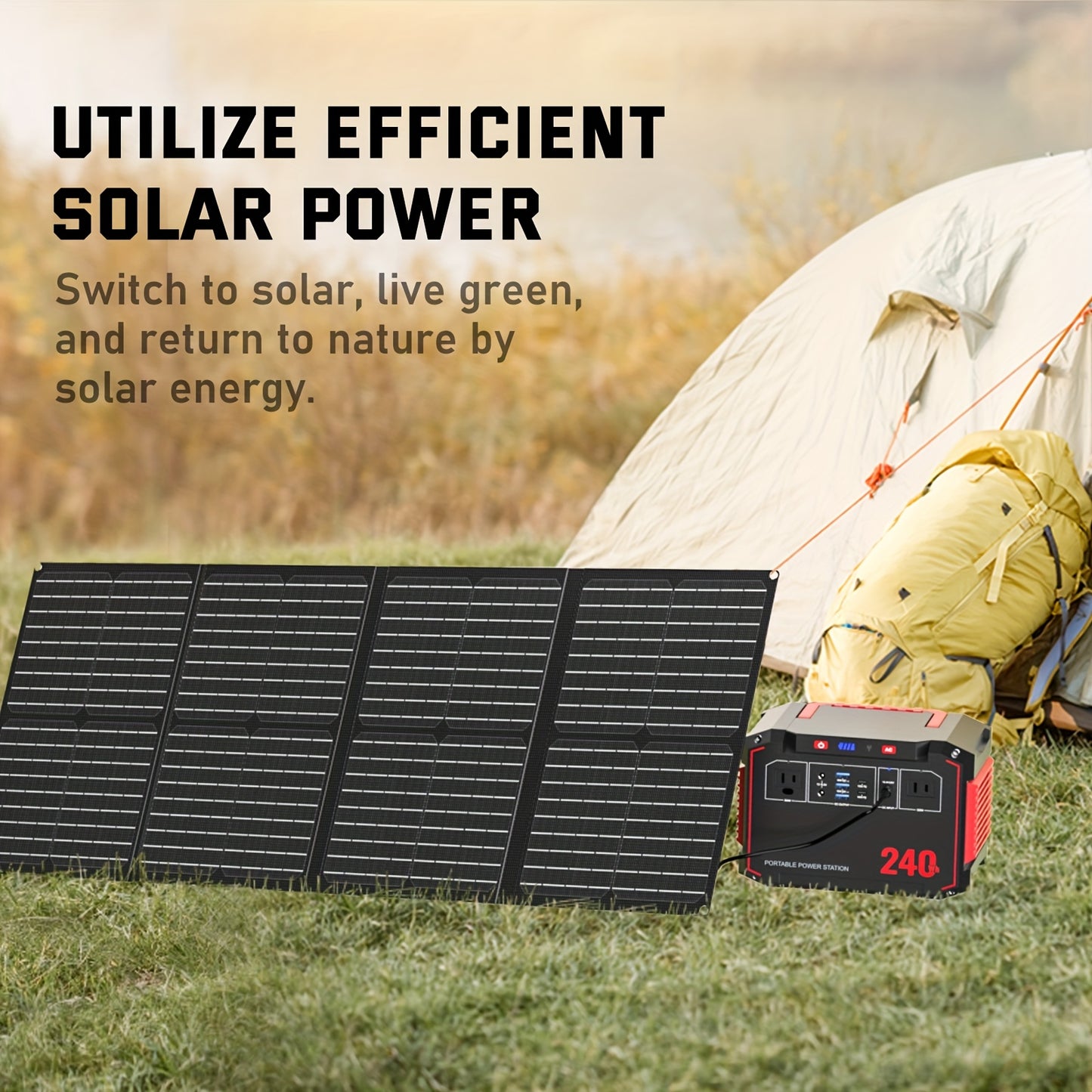 100W 300W Portable Camping Power Station 88.8Wh 111Wh 240Wh With AC USB-C PD USB QC3.0 DC Output LED Emergency Power Light For Outdoor Camping RV Traveling Emergencies