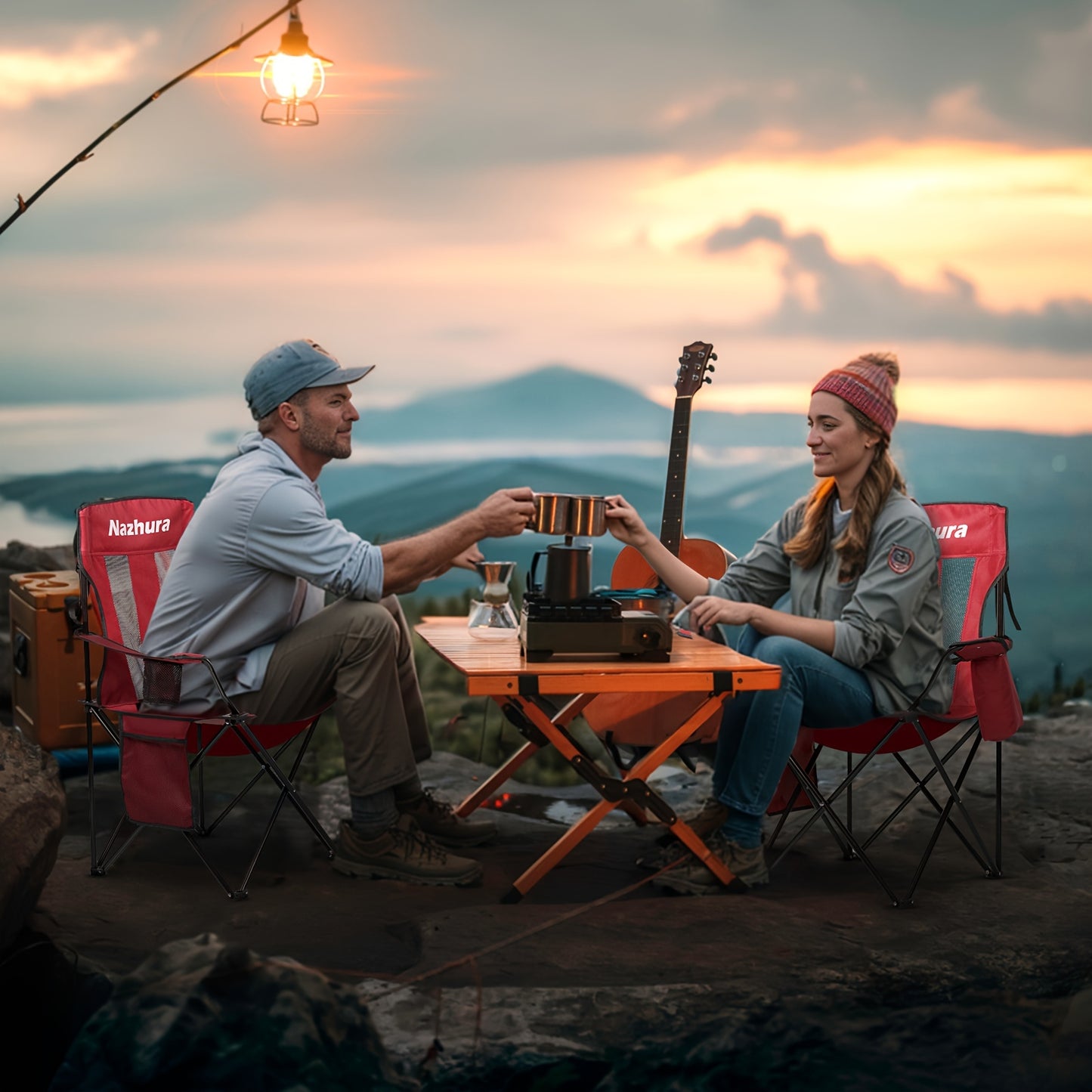 2/4pcs Folding Chair, Camping Chair with a Weight Capacity of 450Lbs, Breathable Mesh Design, Foldable for Easy Carrying. Get Once to Meet The Needs of The Whole Family. Suitable for Camping Trips And Courtyard Use.