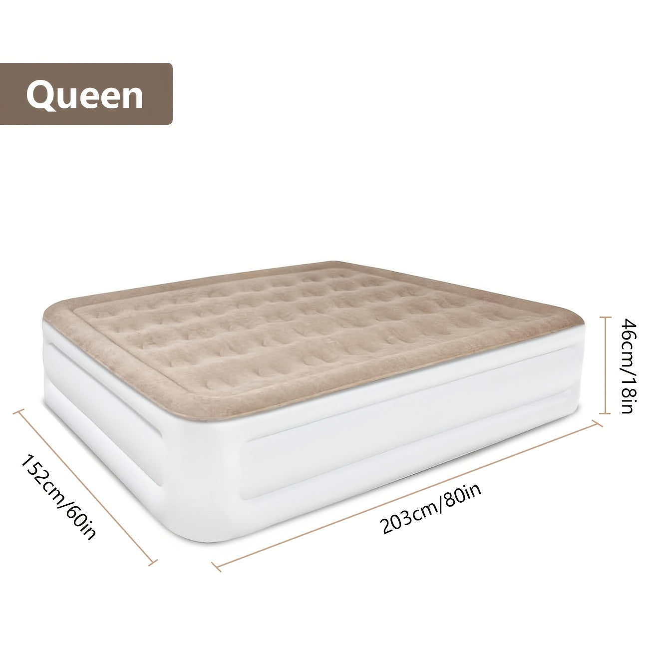 Queen Twin Air Mattress With Electric Built In Pump Luxury Double High Inflatable Mattress For Camping Home And Guests 18 Inch Blow Up Airbed Fast Inflation And Deflation 750 Pound Maximum Capacity
