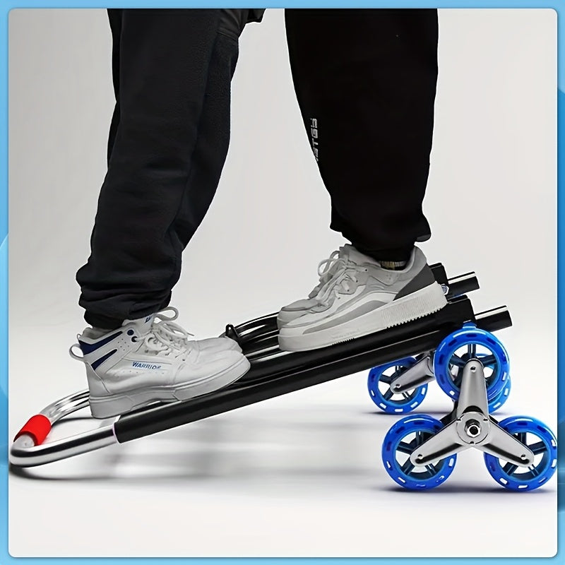 1pc Heavy Duty Folding Hand Truck with Adjustable Buckle Gear, Stair Climbing Wheels, and Portable Lift Hand Truck for Transporting and Shopping, Foldable Hand Truck