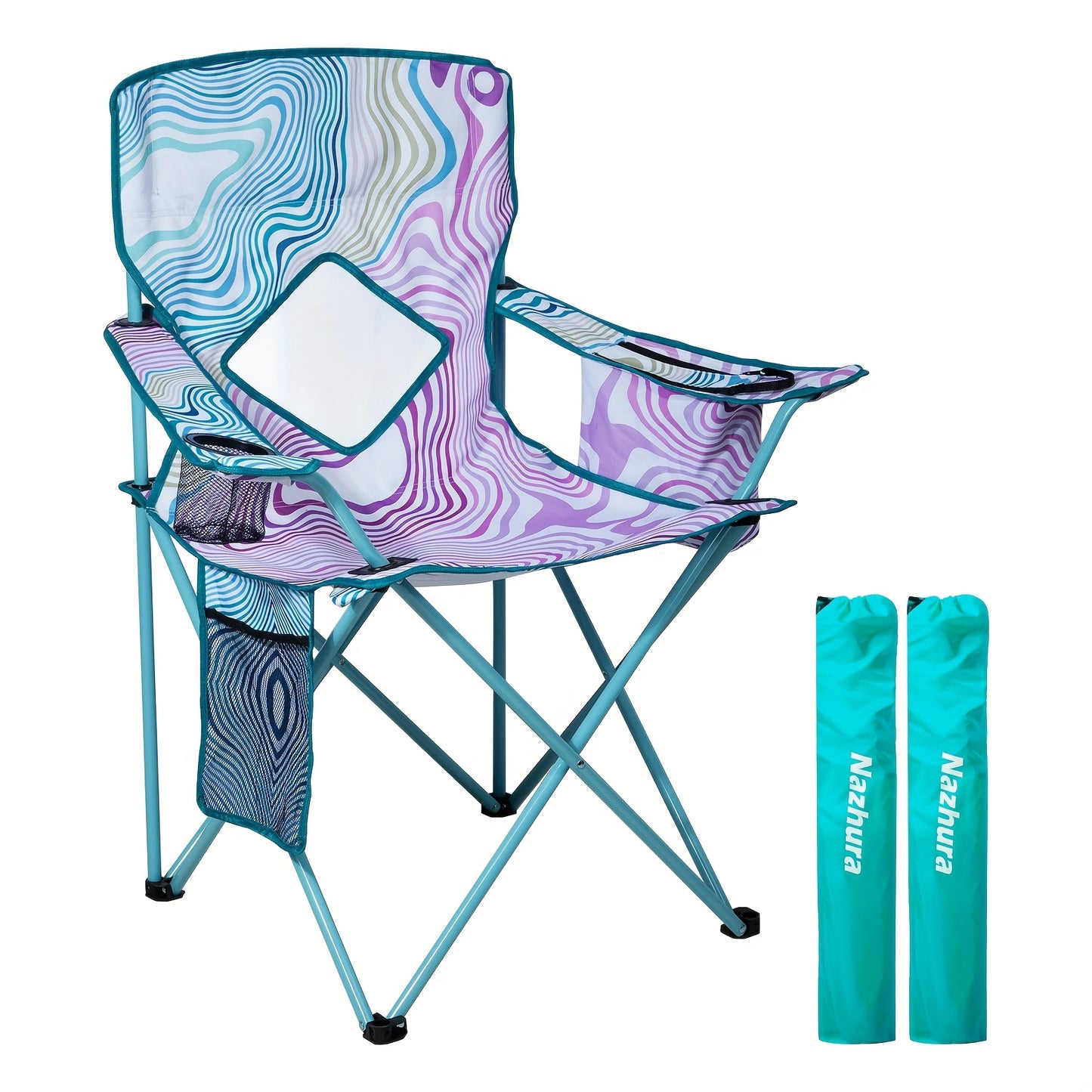 2/4pcs Folding Chair, Camping Chair with a Weight Capacity of 450Lbs, Breathable Mesh Design, Foldable for Easy Carrying. Get Once to Meet The Needs of The Whole Family. Suitable for Camping Trips And Courtyard Use.