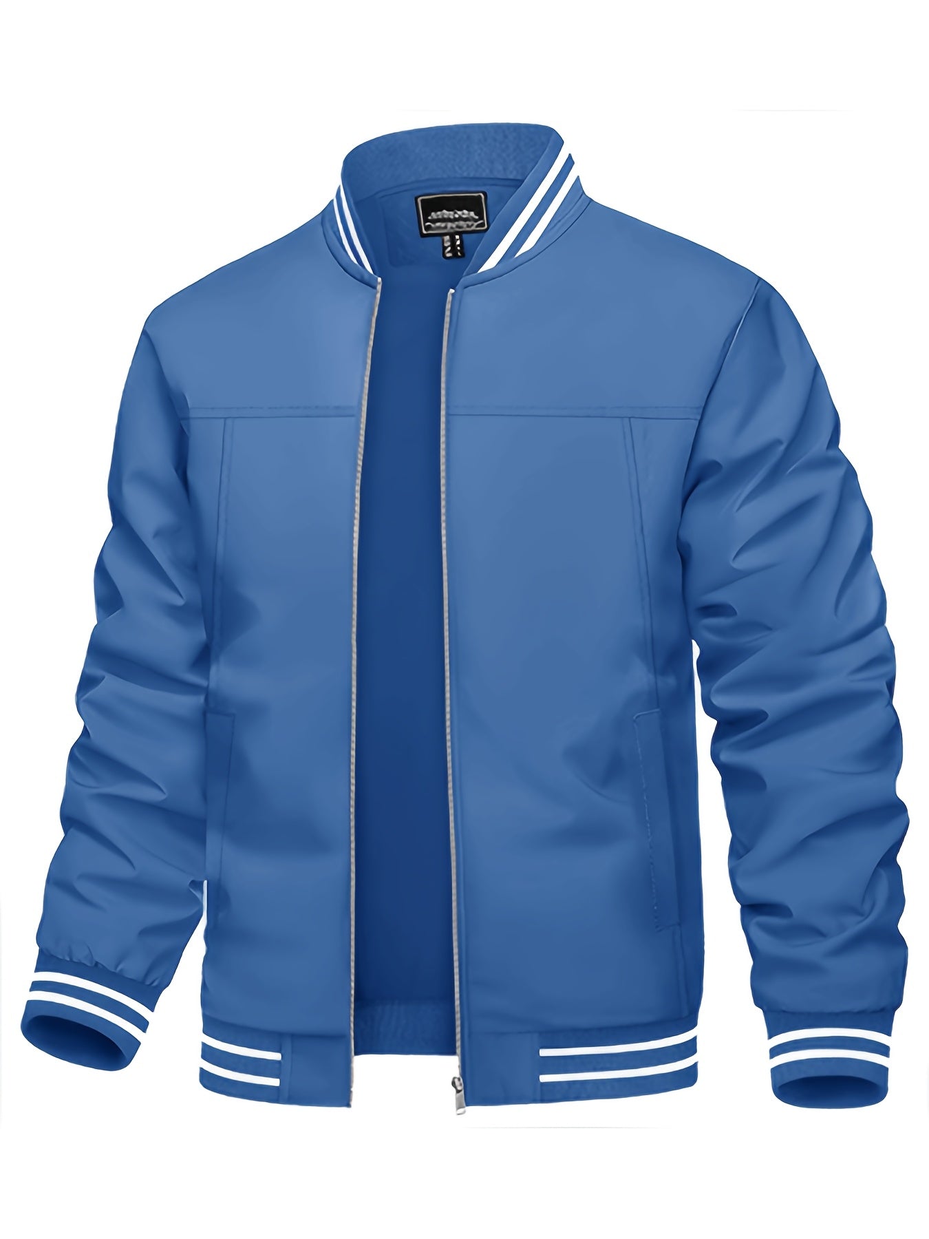 Lightweight Breathable Bomber Jacket for Men Casual Windbreaker with Full Zip Closure Multiple Pockets Ideal for Business Golf Hiking and Casual Attire