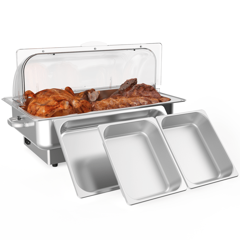 Electric Chafing Dish Buffet Set 9 Quart Stainless Steel Food Warmer Tool