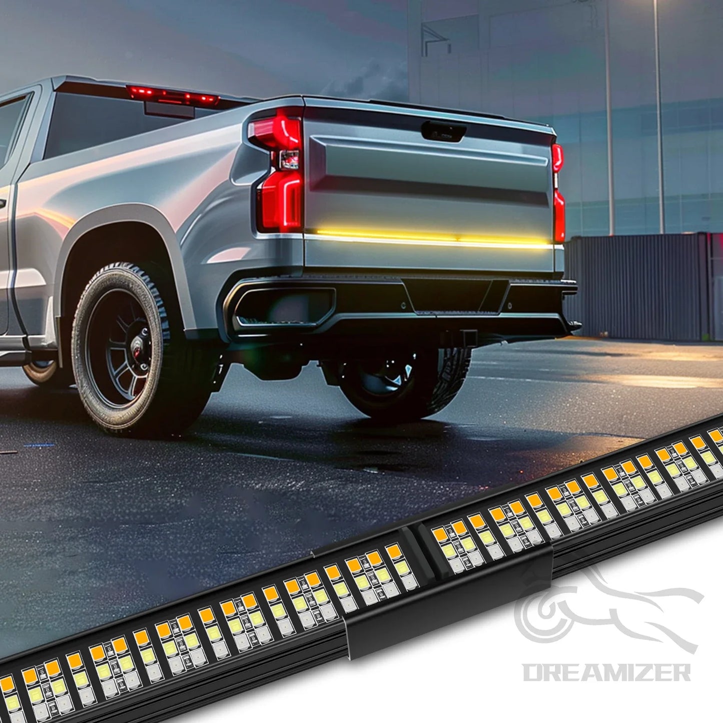 Universal 4 Row 60 Inch Pickup Truck Rear Tailgate Light Bar