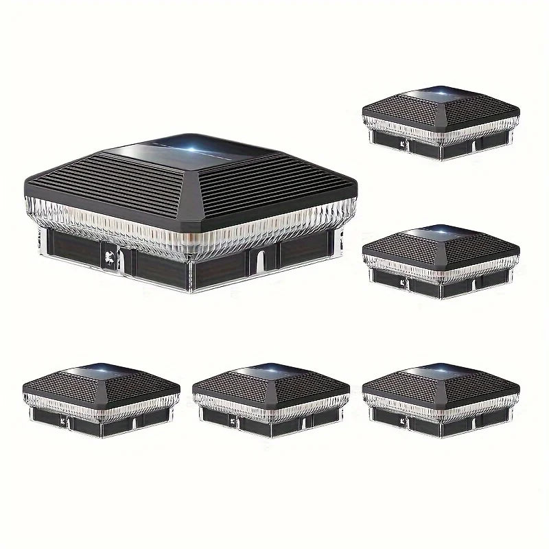 6 Pack 4x4 Solar Post Lights Outdoor 40 LEDs 30 Lumens Fence Post Solar Lights with 3 Modes