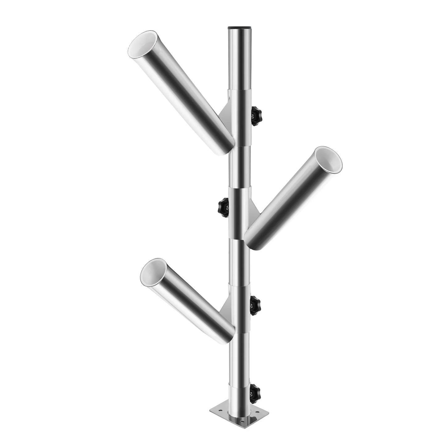 76cm Stainless Steel Triple Clamping Rod Large Capacity 360 Degree Rotation Fishing Boat Yacht Rod Holder