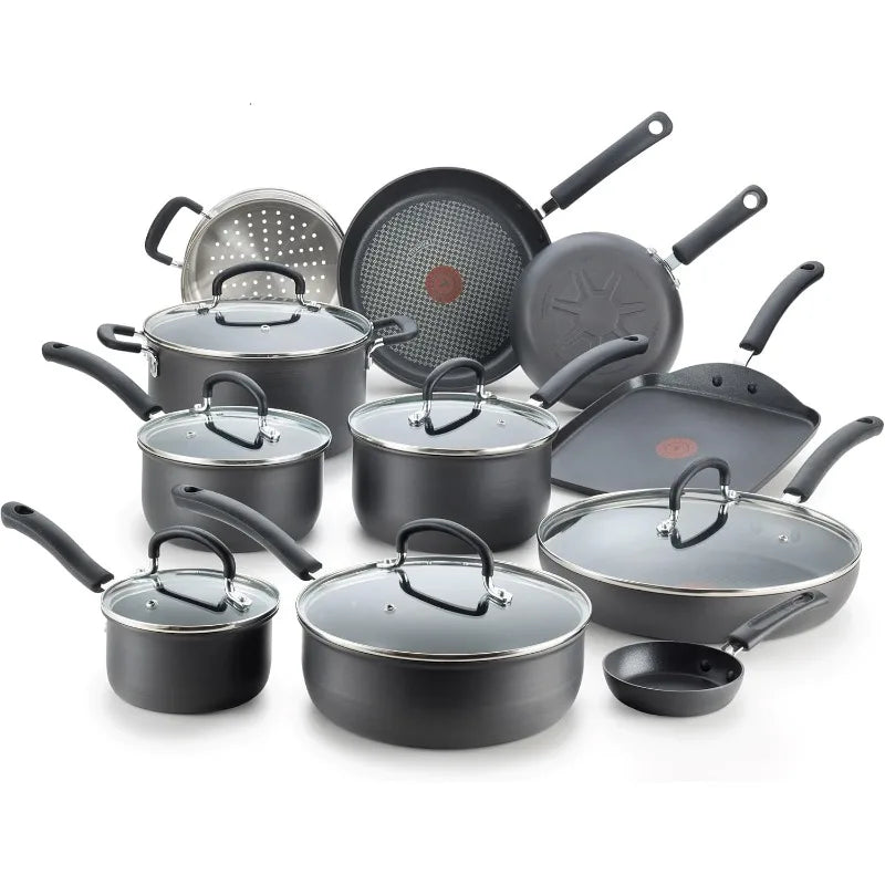 Ultimate Hard Anodized Nonstick Cookware Set 17Piece