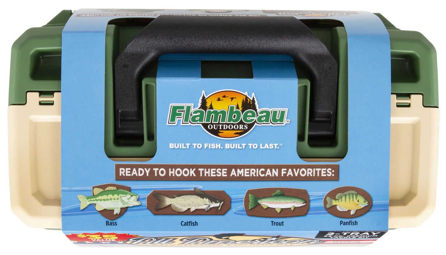 Outdoors Fishing Tackle Box and Bait Storage Kit with Two Tray Design