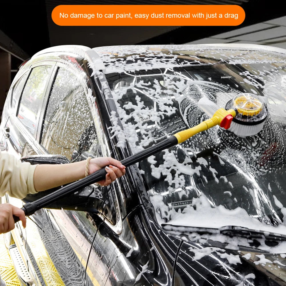 Car Cleaning Brush Car Wash Foam Brush Adjustable Spray Foam Rotating Brush