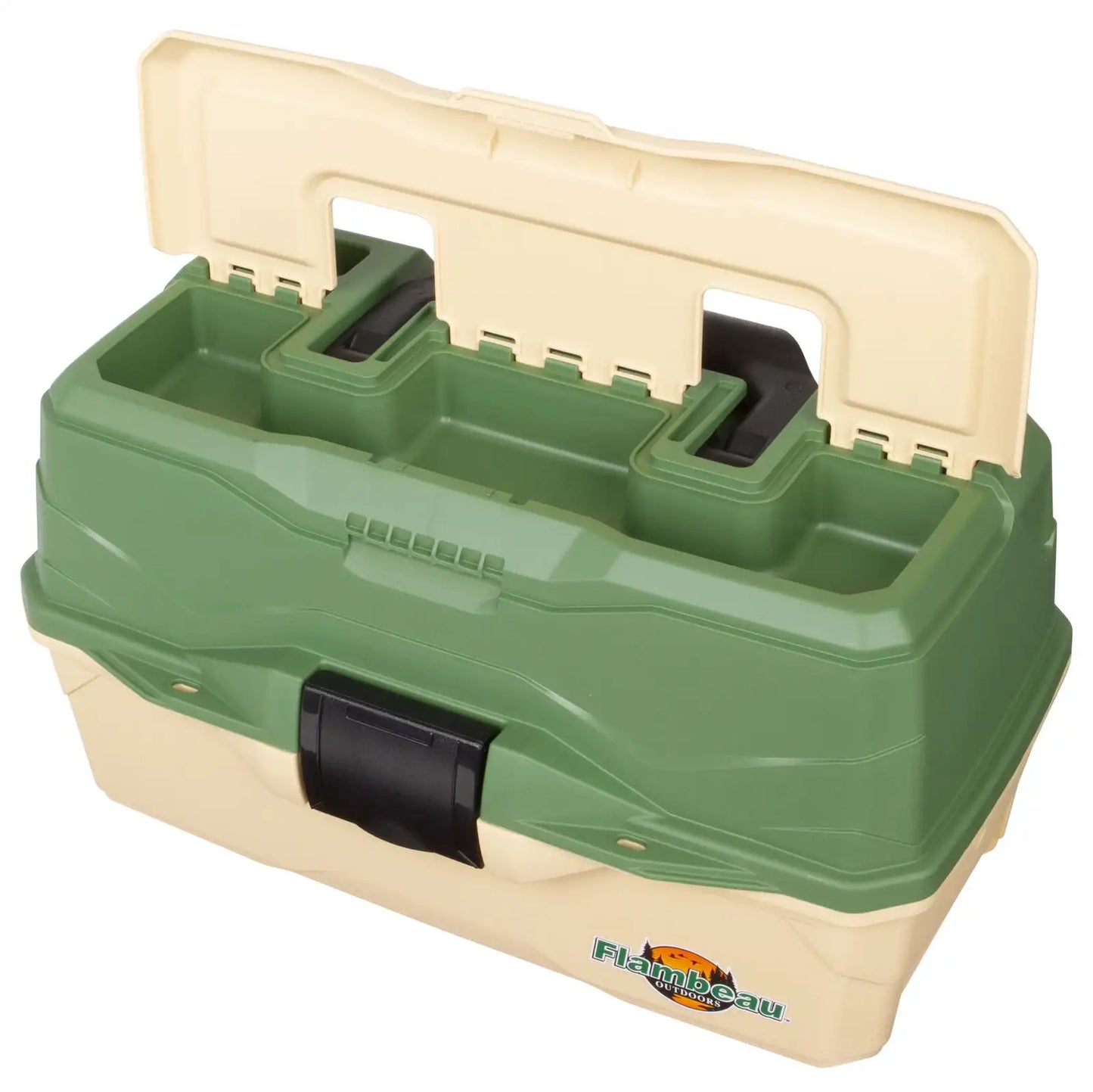 Outdoors Fishing Tackle Box and Bait Storage Kit with Two Tray Design