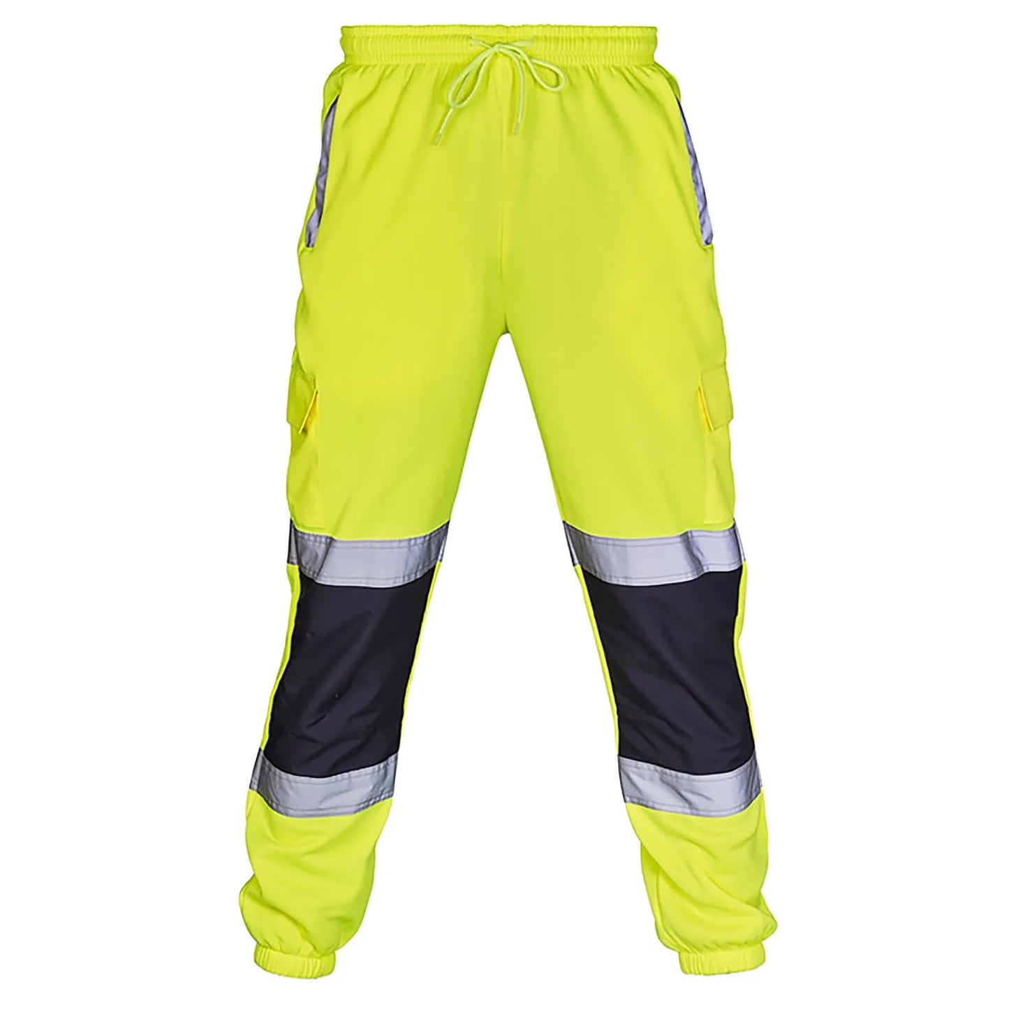 Reflective Stripes Strips Pants Men Work Trousers Hi Vis