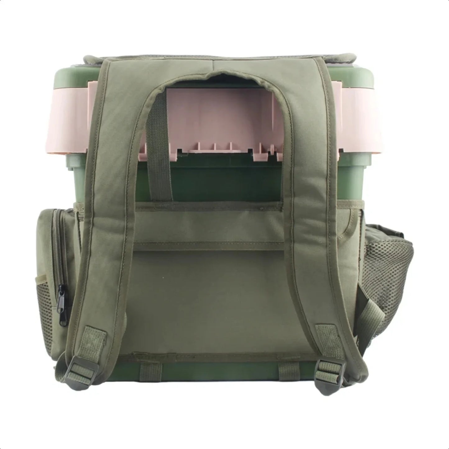 Nylon Fishing Backpack Multifunctional Tackle Case with Lure Storage and Multiple Pockets