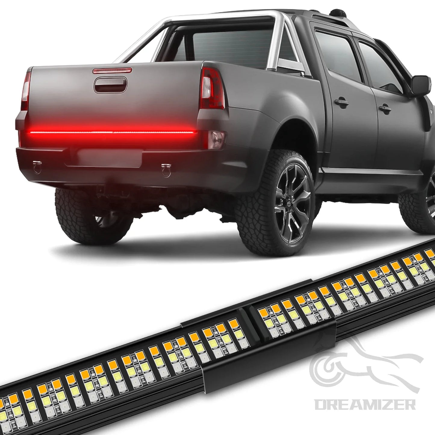 Universal 4 Row 60 Inch Pickup Truck Rear Tailgate Light Bar