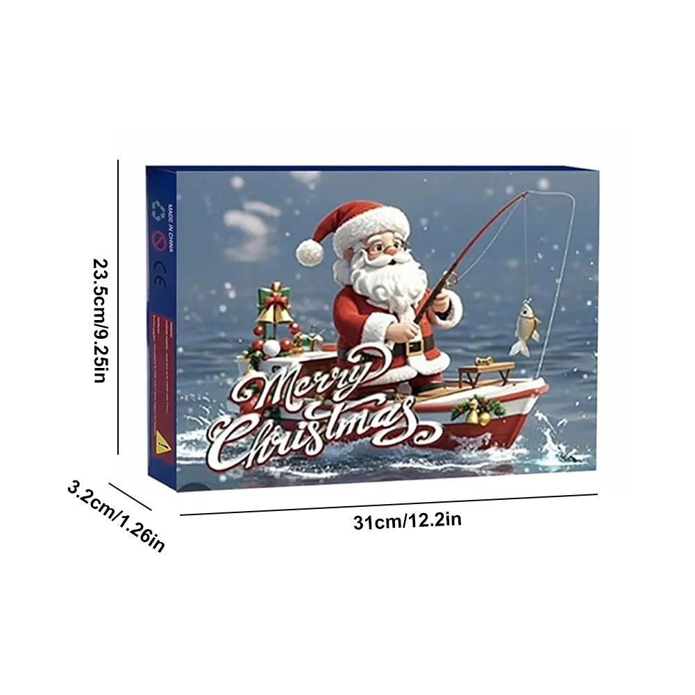 24 Days Fishing Lures Set Advent Calendar Gift for Fishing Lovers and Enthusiasts