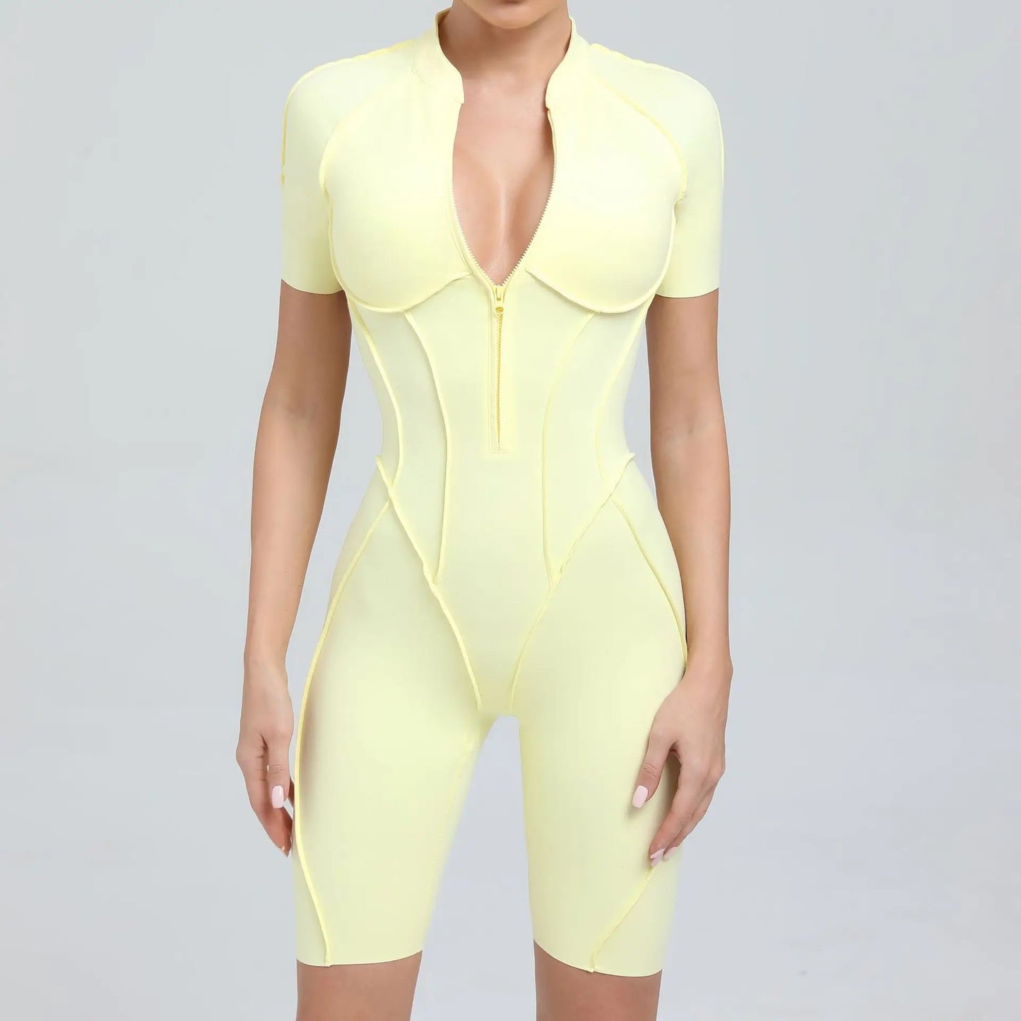 For Women Sports Jumpsuits Sets Fitness Bodysuit Shorts Gym
