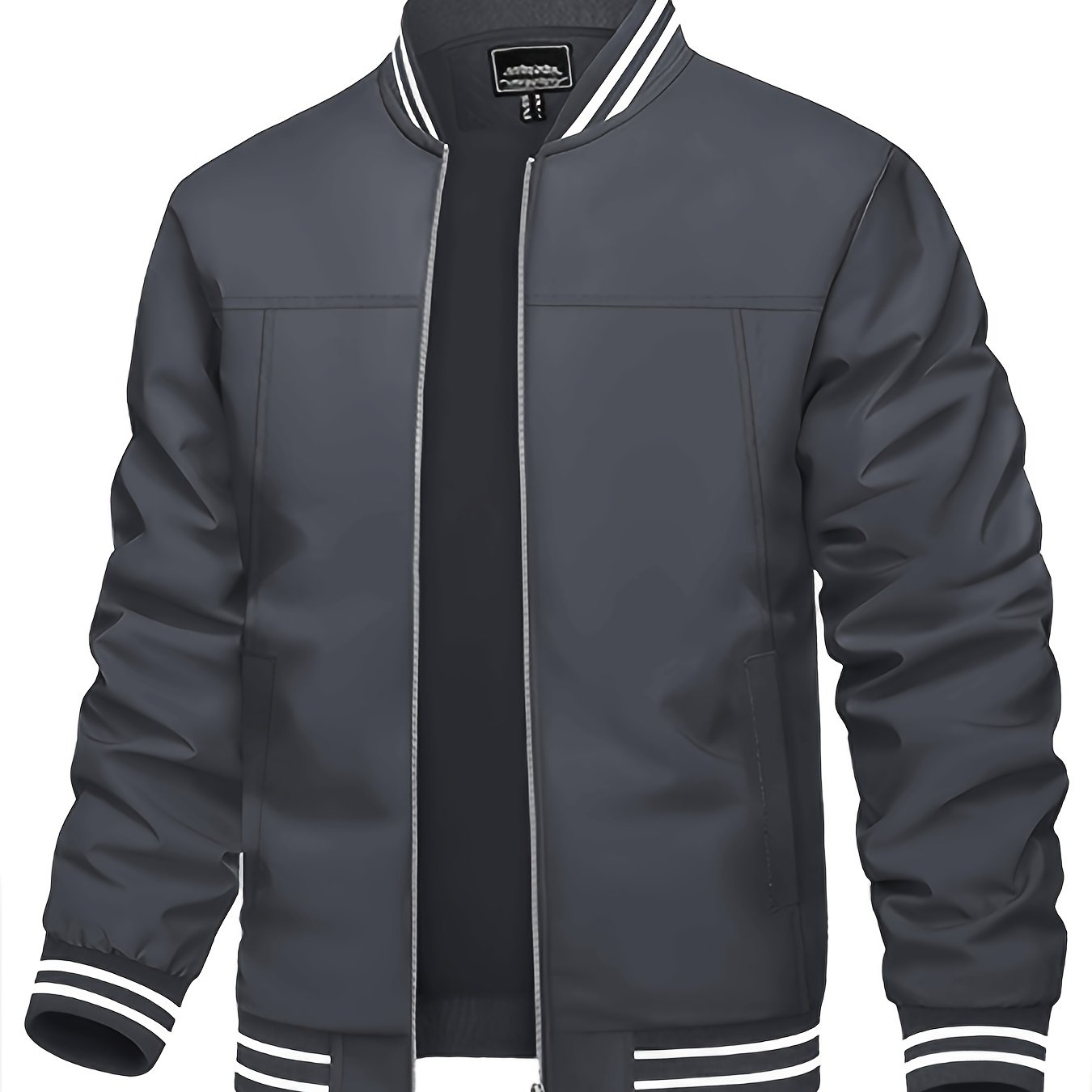 Lightweight Breathable Bomber Jacket for Men Casual Windbreaker with Full Zip Closure Multiple Pockets Ideal for Business Golf Hiking and Casual Attire