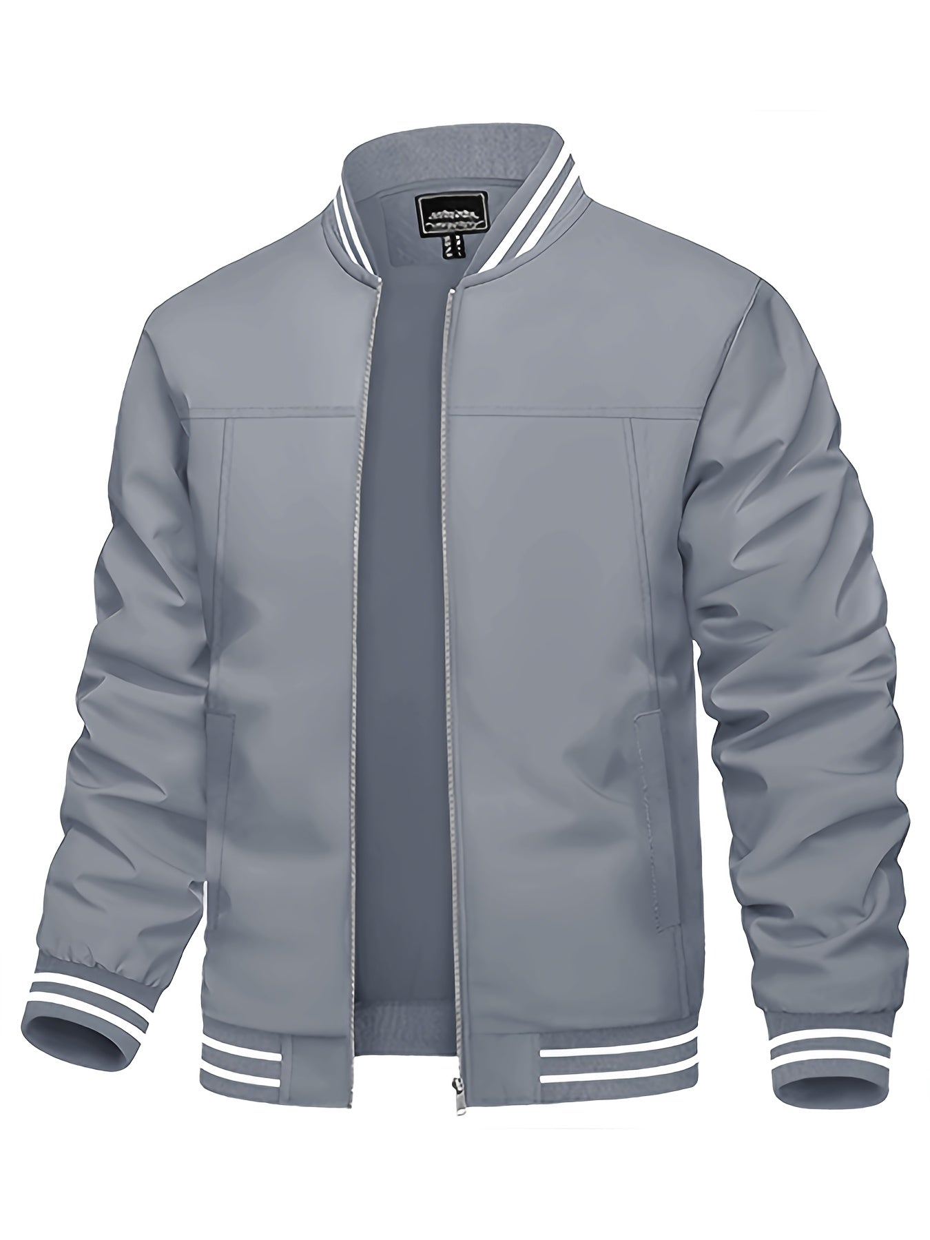Lightweight Breathable Bomber Jacket for Men Casual Windbreaker with Full Zip Closure Multiple Pockets Ideal for Business Golf Hiking and Casual Attire