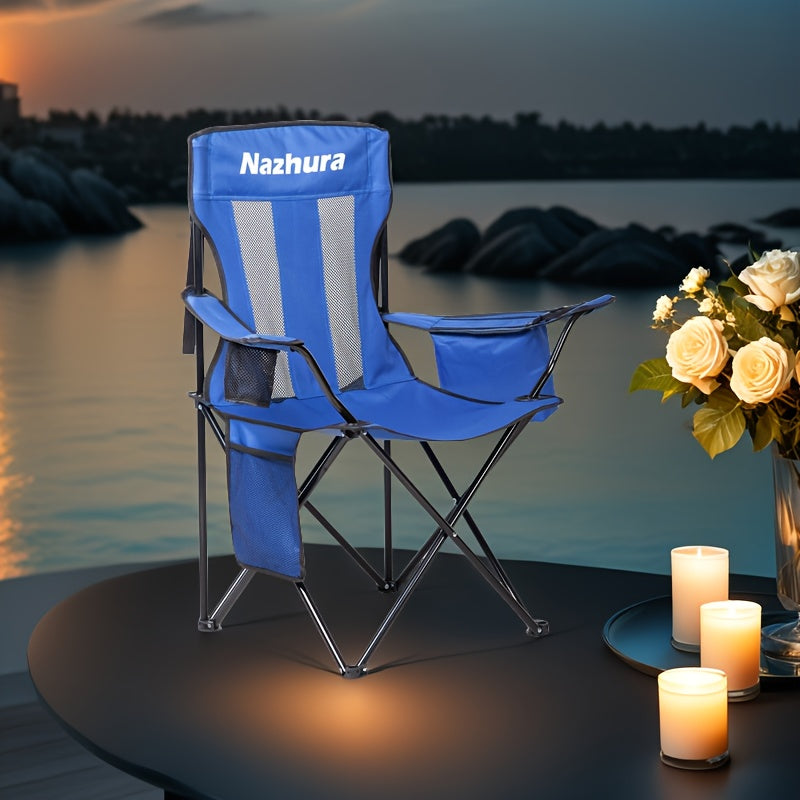 2/4pcs Folding Chair, Camping Chair with a Weight Capacity of 450Lbs, Breathable Mesh Design, Foldable for Easy Carrying. Get Once to Meet The Needs of The Whole Family. Suitable for Camping Trips And Courtyard Use.