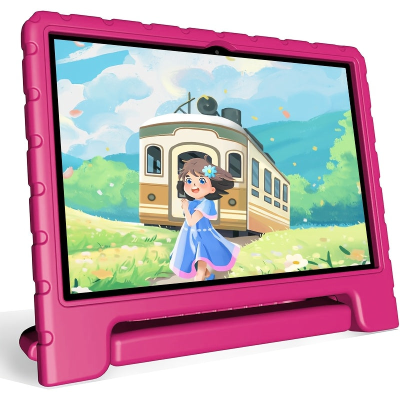 10.1Inch Kids Tablet, 8 (4+4)GB+64GB, Android 14, Wifi, Dual Camera, 1280*800, 6000mAh, Parental Control, Educational, Drop Protection, Google Kids Space, Eye Protection, Best Gift