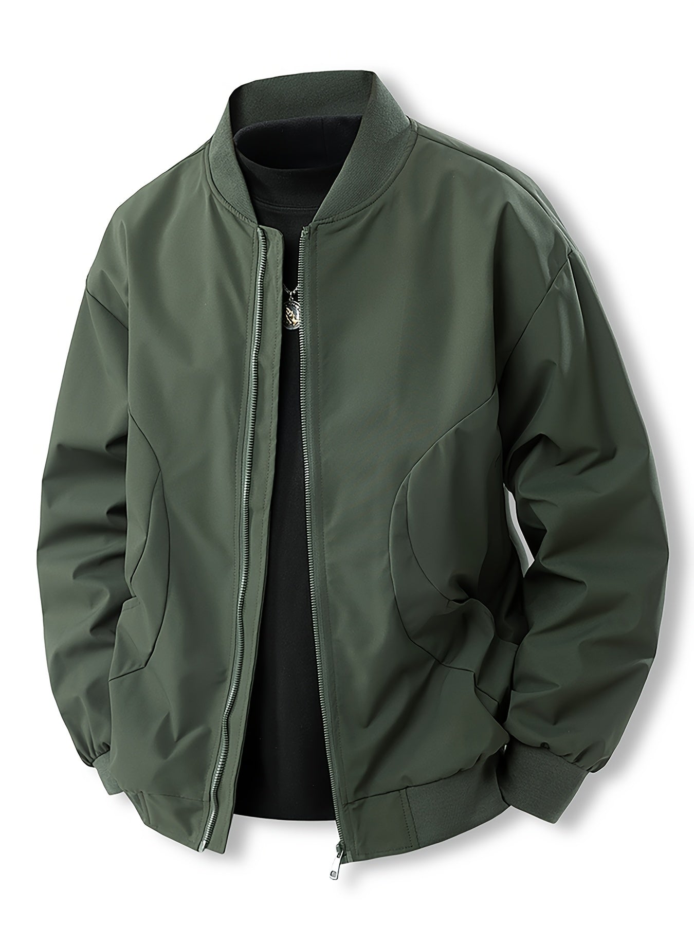 3pcs Set of Men'S Jackets, New Spring and Autumn Thin Collar Jacket for Youth, Versatile Outerwear for Young People in Early Spring