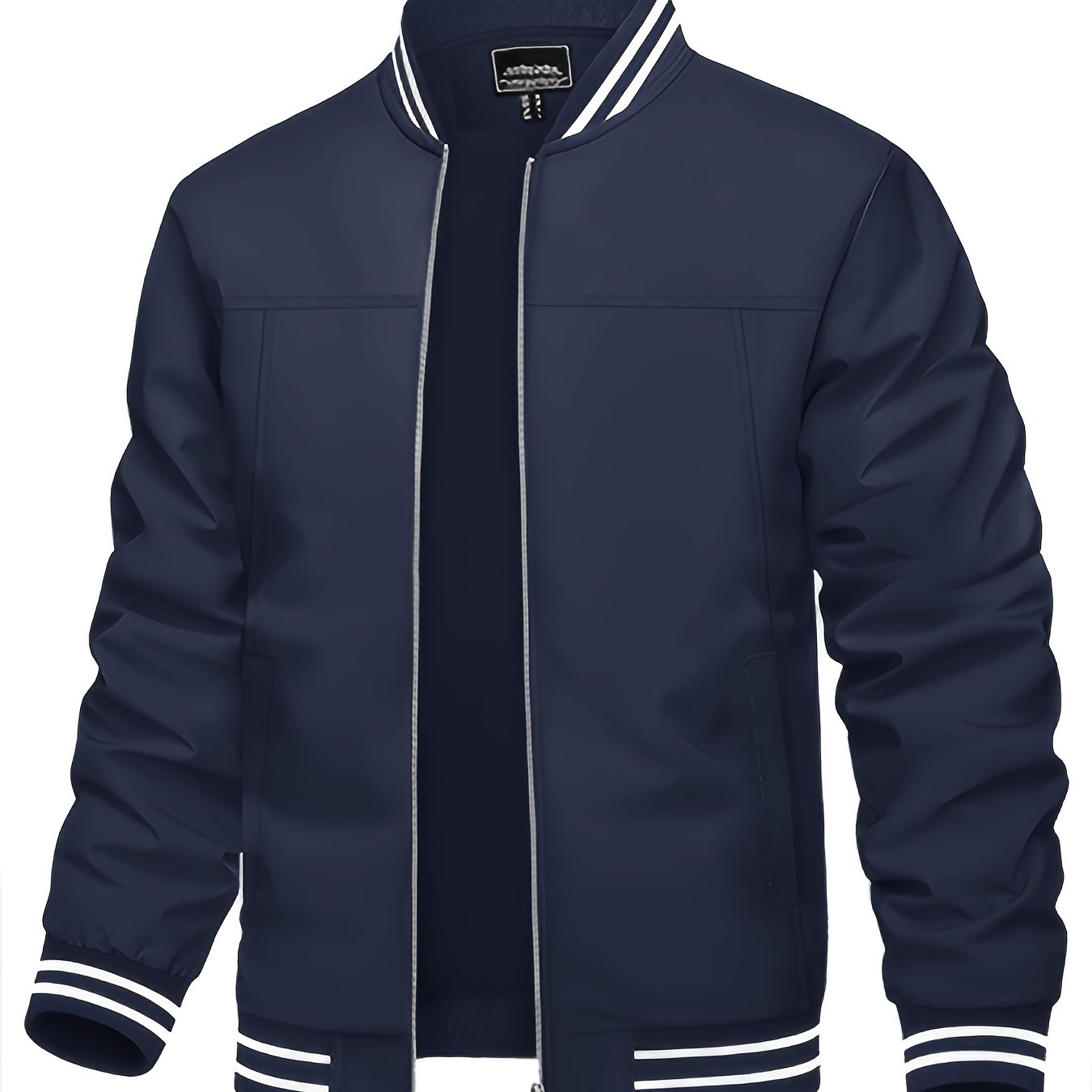 Lightweight Breathable Bomber Jacket for Men Casual Windbreaker with Full Zip Closure Multiple Pockets Ideal for Business Golf Hiking and Casual Attire