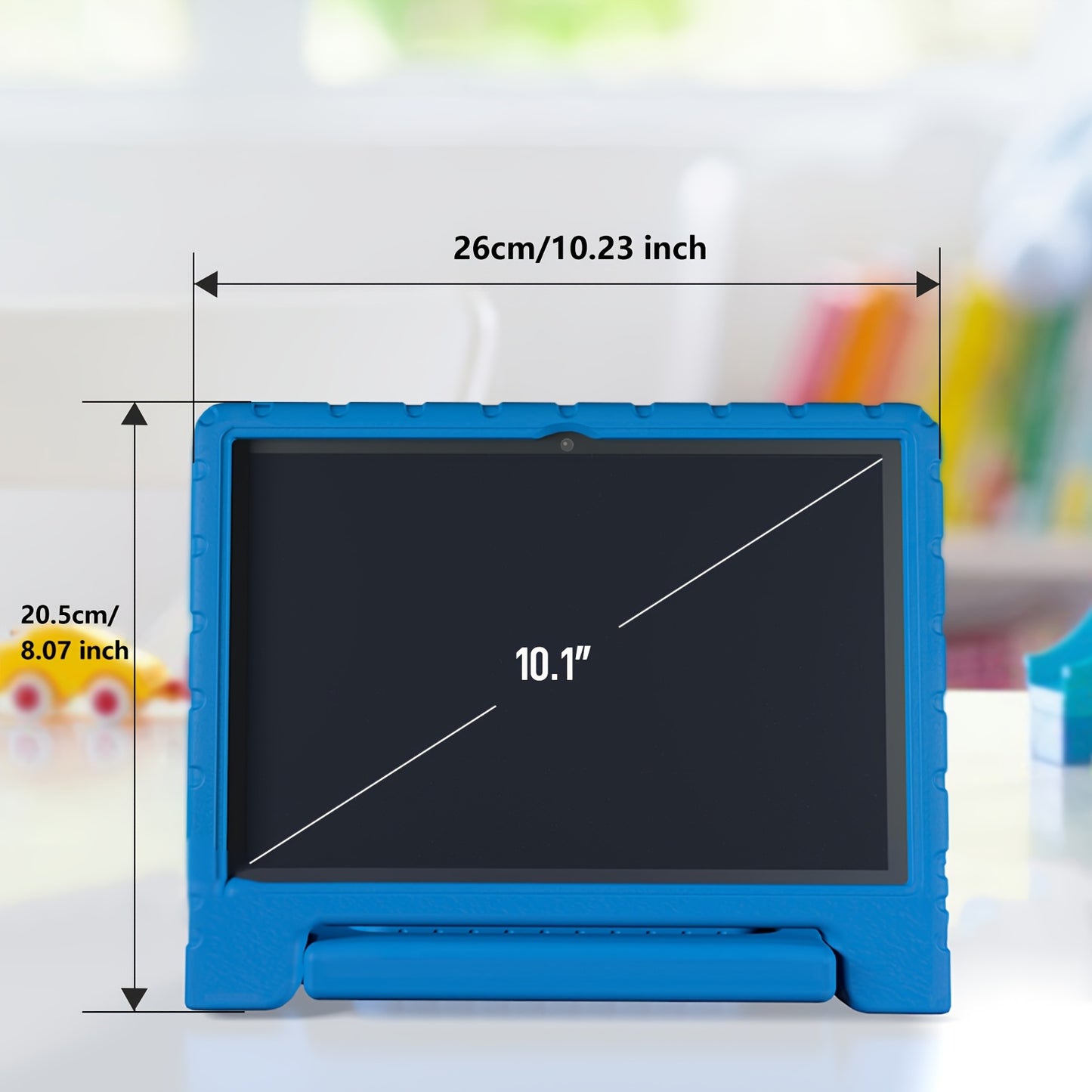10.1Inch Kids Tablet, 8 (4+4)GB+64GB, Android 14, Wifi, Dual Camera, 1280*800, 6000mAh, Parental Control, Educational, Drop Protection, Google Kids Space, Eye Protection, Best Gift