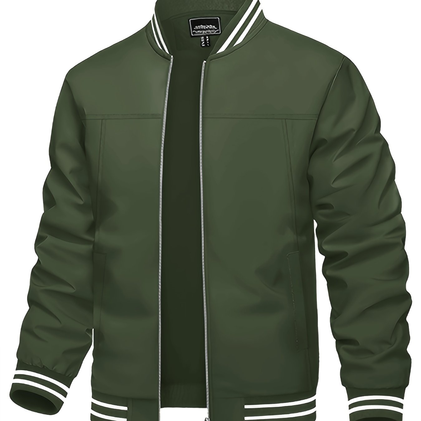Lightweight Breathable Bomber Jacket for Men Casual Windbreaker with Full Zip Closure Multiple Pockets Ideal for Business Golf Hiking and Casual Attire