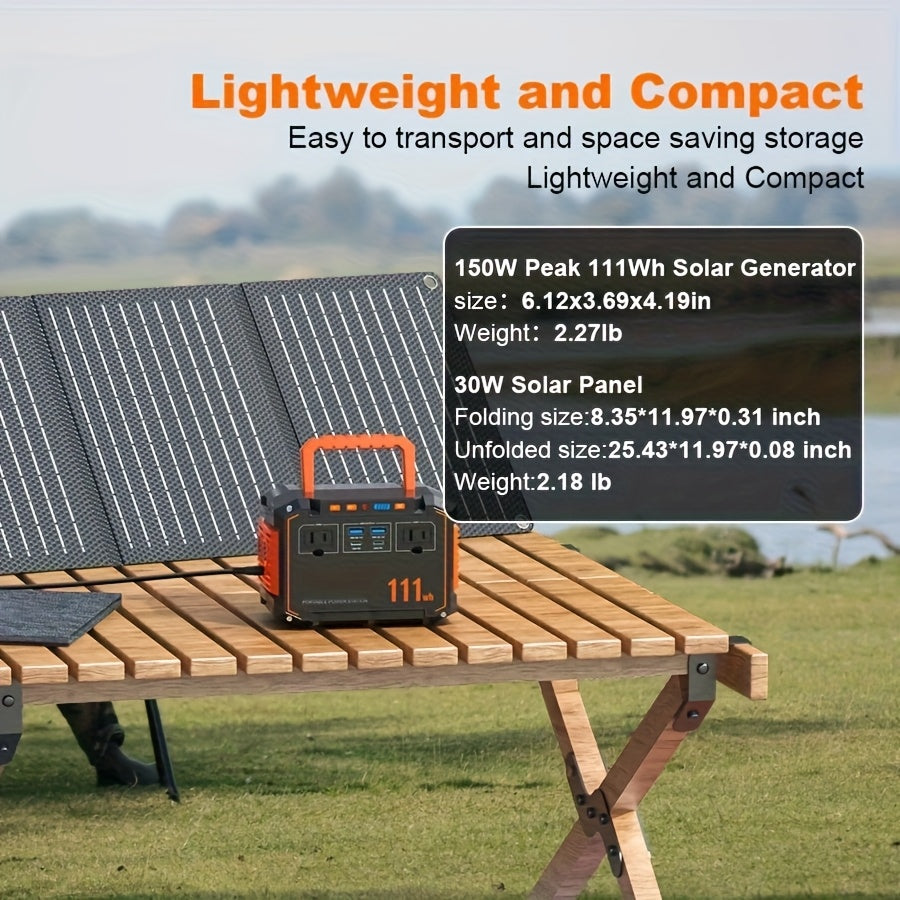 100W 300W Portable Camping Power Station 88.8Wh 111Wh 240Wh With AC USB-C PD USB QC3.0 DC Output LED Emergency Power Light For Outdoor Camping RV Traveling Emergencies