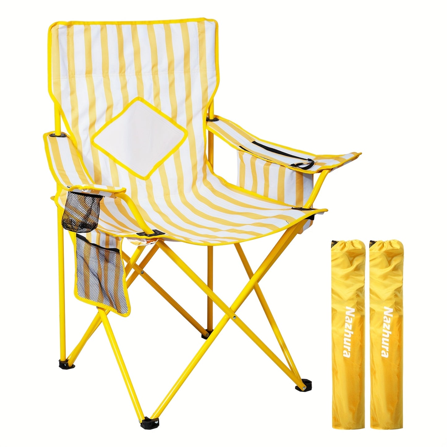 2/4pcs Folding Chair, Camping Chair with a Weight Capacity of 450Lbs, Breathable Mesh Design, Foldable for Easy Carrying. Get Once to Meet The Needs of The Whole Family. Suitable for Camping Trips And Courtyard Use.
