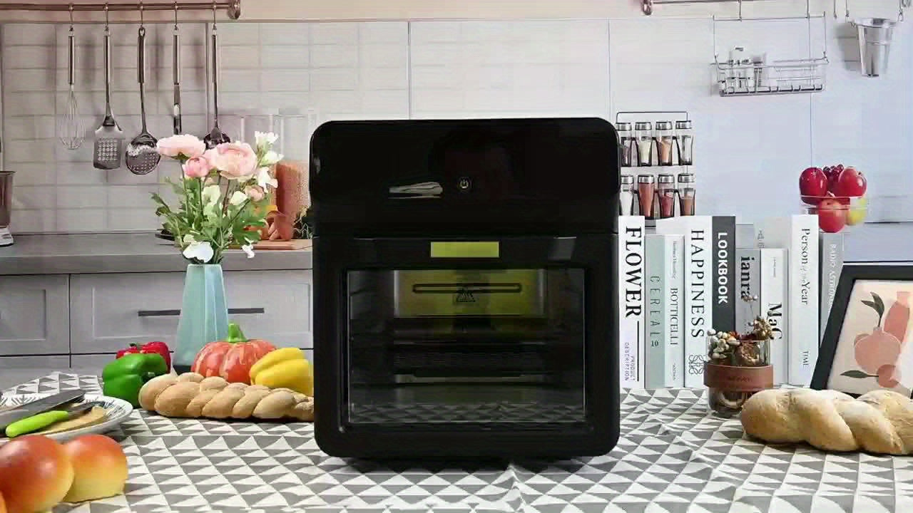 Healthy Choice 12QT Air Fryer Convection Oven - 10-in-1 Multi Function, Visible Window, Touchscreen, Easy To Clean, One-Touch Operation - Black