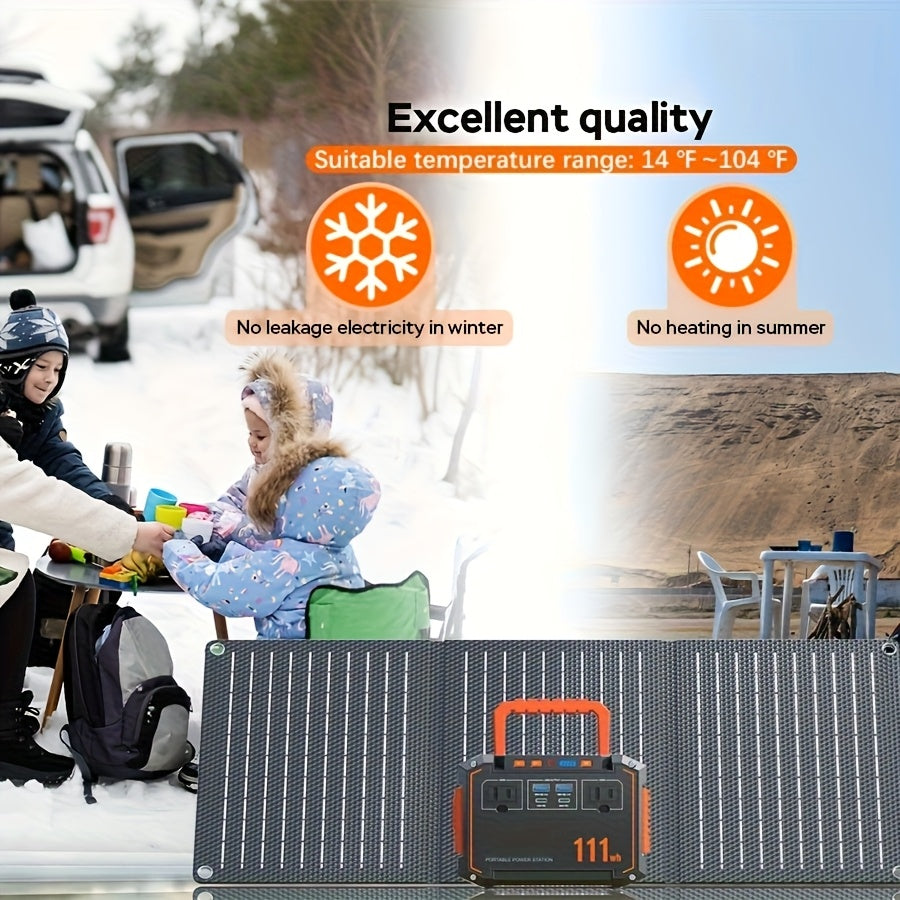 100W 300W Portable Camping Power Station 88.8Wh 111Wh 240Wh With AC USB-C PD USB QC3.0 DC Output LED Emergency Power Light For Outdoor Camping RV Traveling Emergencies