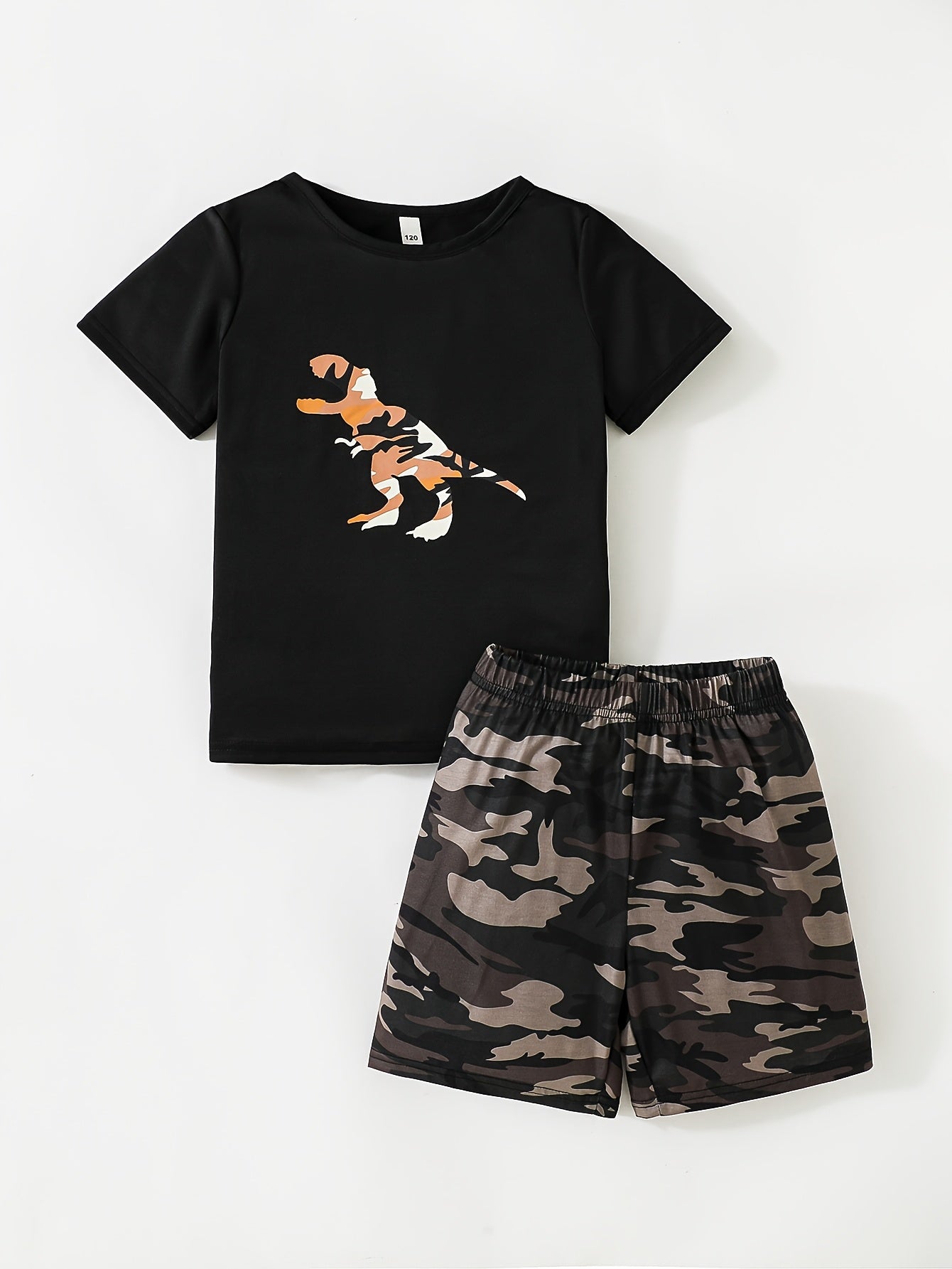 12pcs Boys' Casual Fashion Set, 6 Tops And 6 Shorts, Summer New Multi Piece Outfit, Perfect for Outdoor
