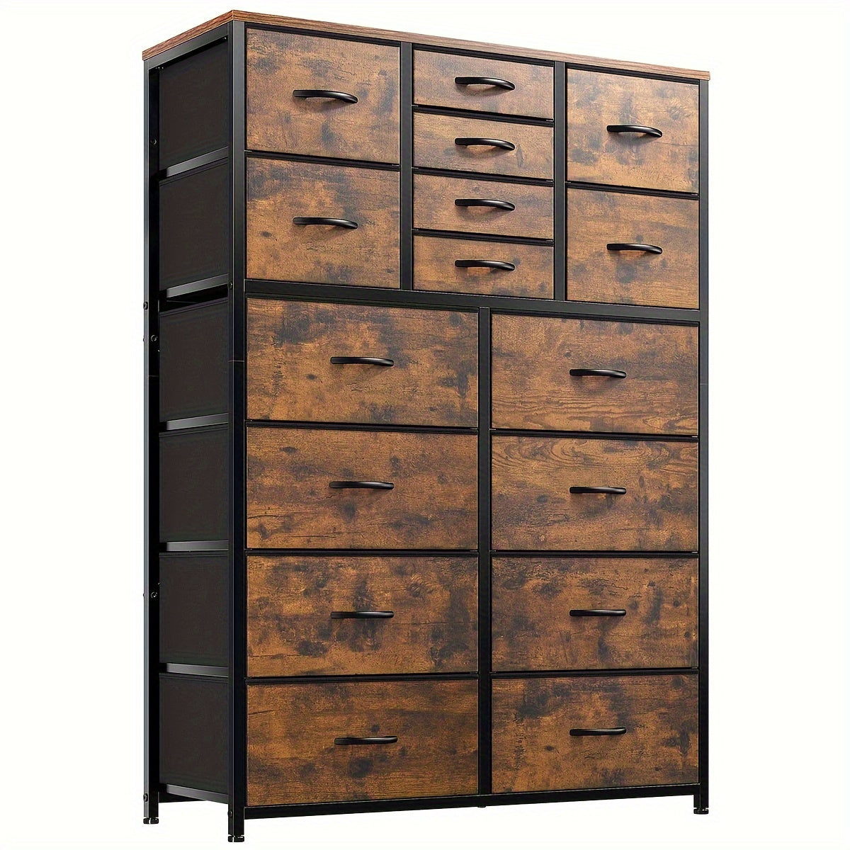Tall Bedroom Dresser with 16 Drawers - Fabric Dresser Organizer, Chests of Drawers for Closet & Entryway