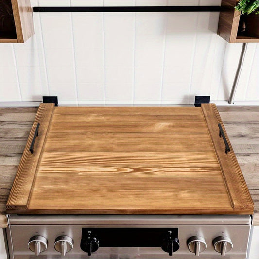All In One Kitchen Tool Stove Cover Cutting Board Sink Cover Serving Tray Wood Stovetop Protector
